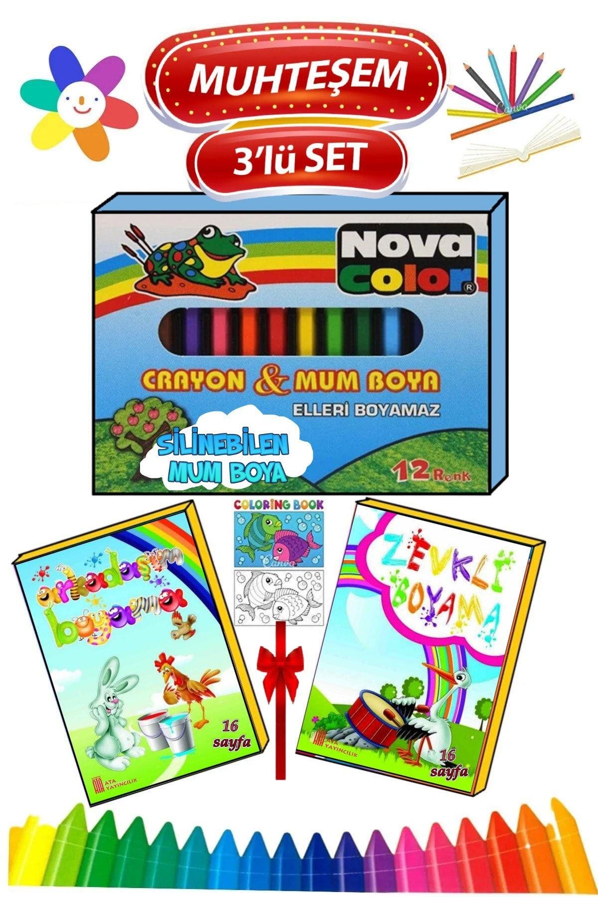 Boyama Kitabı Silinebilen Mum Boya