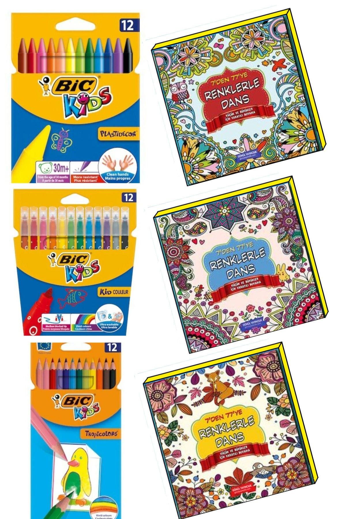 Boyama Mandala Seti Kuru Boya-keçeli Kalem-mum Boya