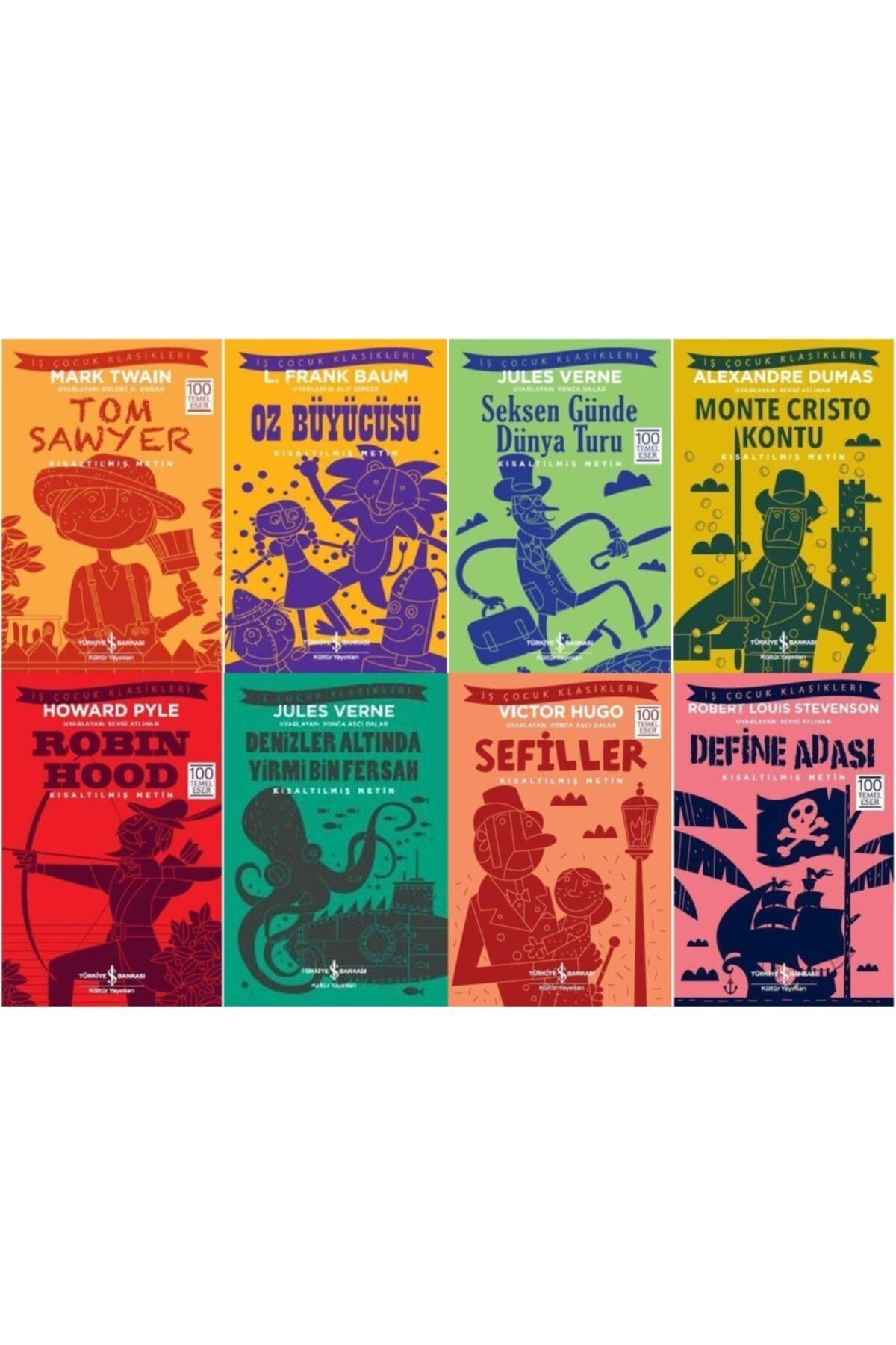 Çocuk Klasikleri Seti 8 Kitap Sefiller-tom Sawyer-define Adası Oz Büyücüsü