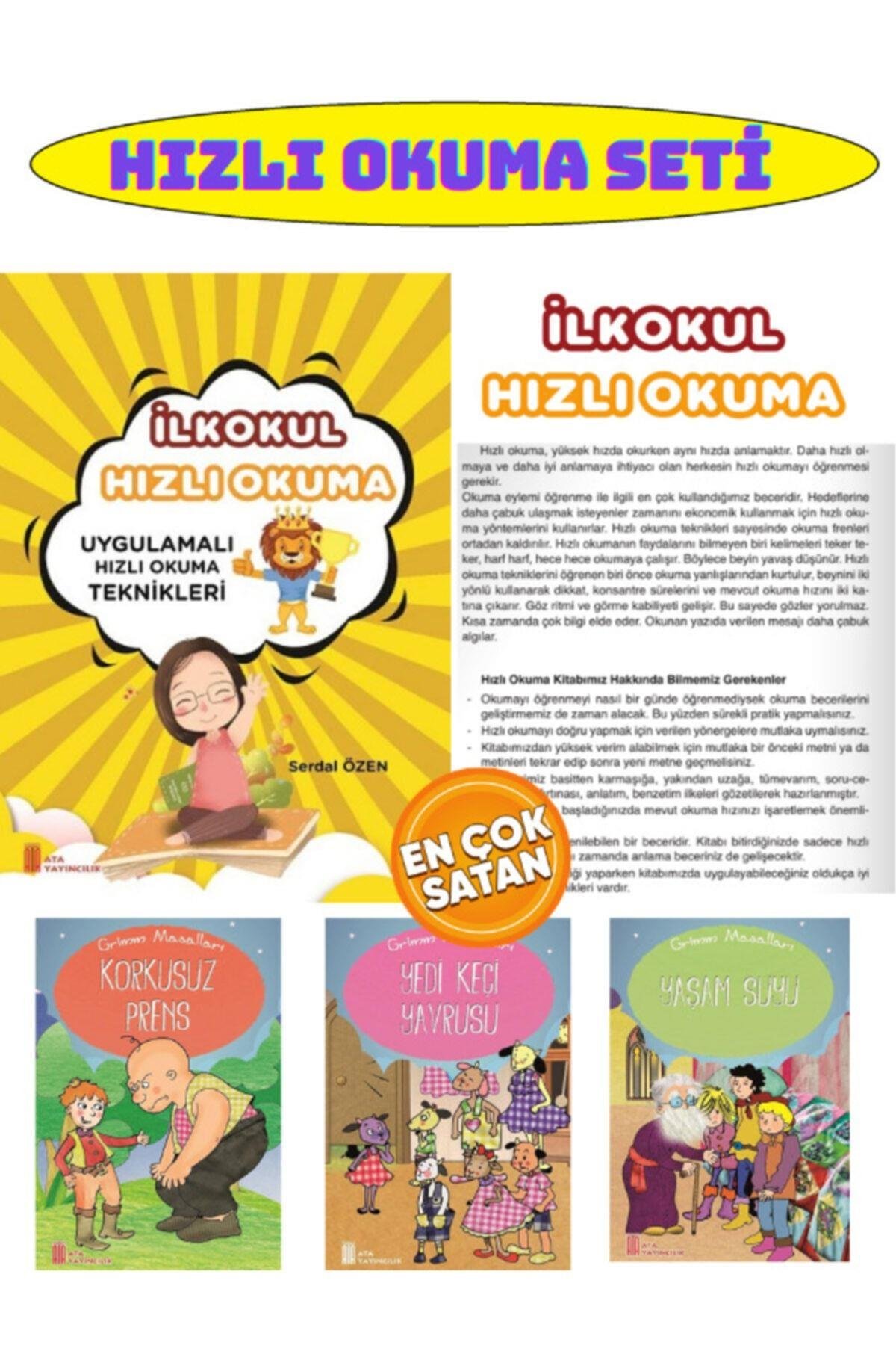 Hızlı Okuma Uygulamalı Hızlı Okuma Kitabı+çocukların Severek Okuyacağı 3 Kitap
