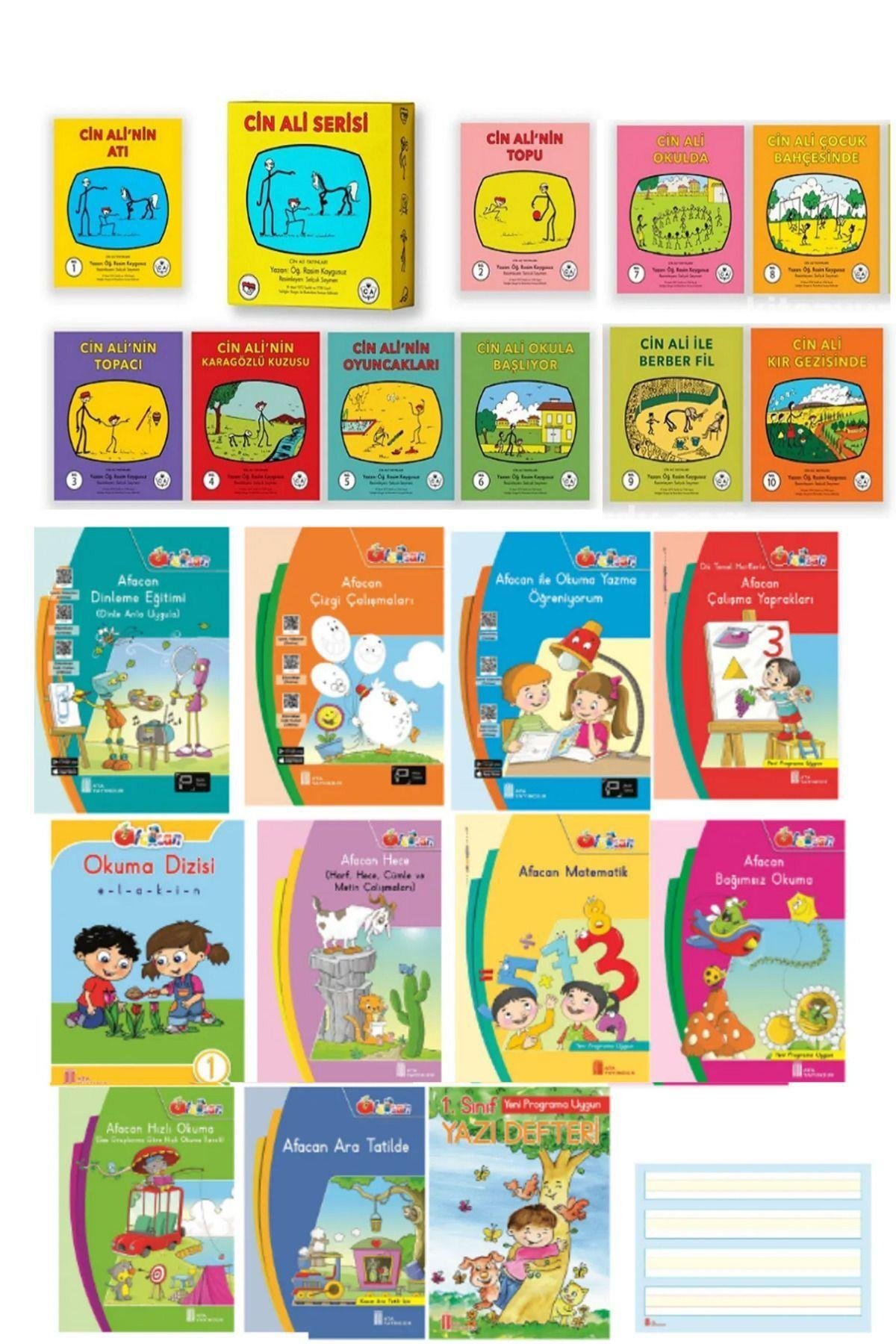 İn Ali Kitap Seti (10 KİTAP TAKIM)ve Elakin Ilk Okuma Yazma Seti