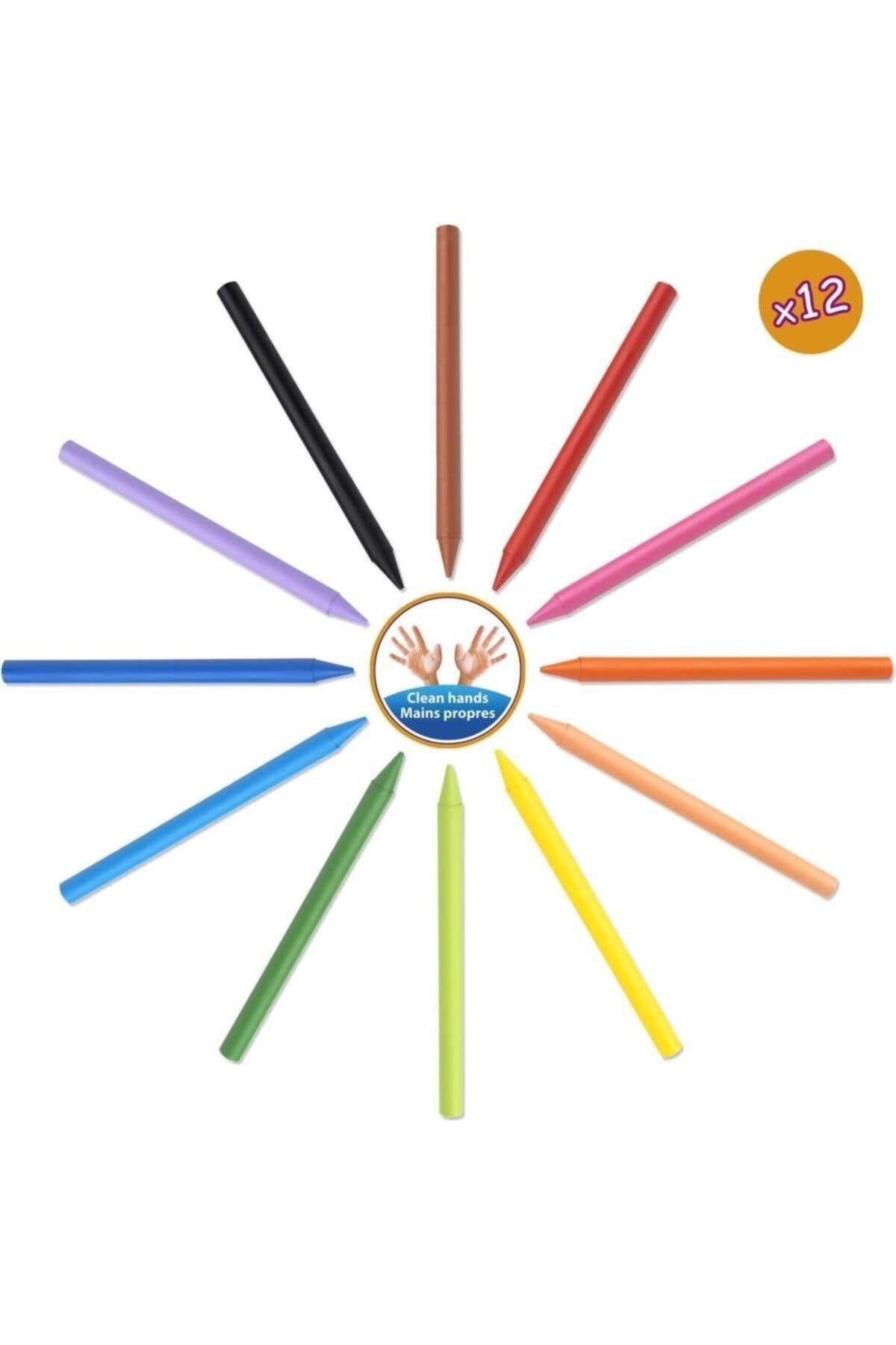 Kids Plastidecor 12'li Silinebilir Mum Pastel Boya-1