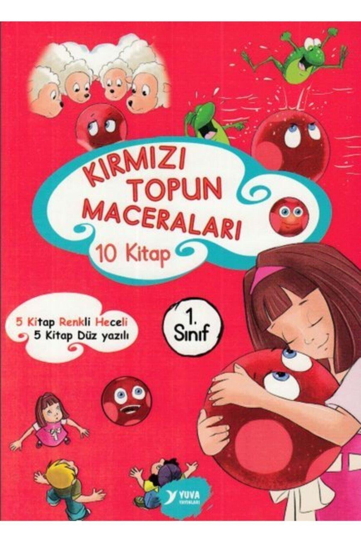 Kırmızı Topun Maceraları 1. Sınıf Renkli Heceli Düz Yazı 10 Kitap
