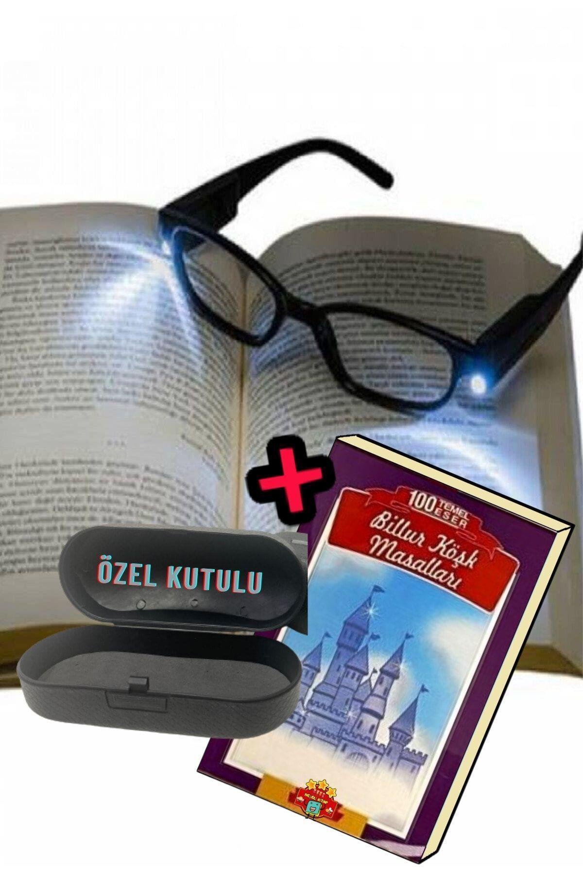 Led Işıklı Kitap Okuma Gözlüğü Camsız Gözlük