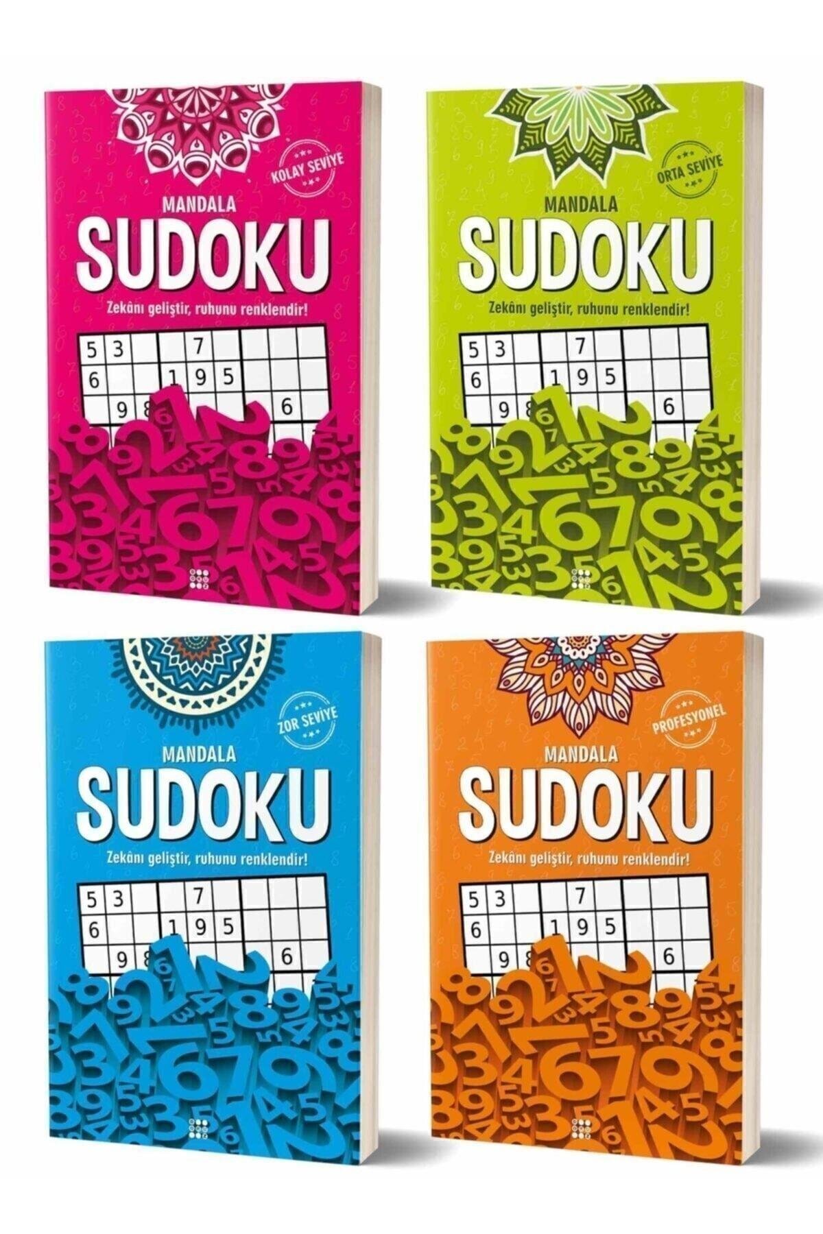 Mandala Sudoku Kolay Seviye / Orta Seviye / Zor Seviye / Profesyonel 4 Kitap Set