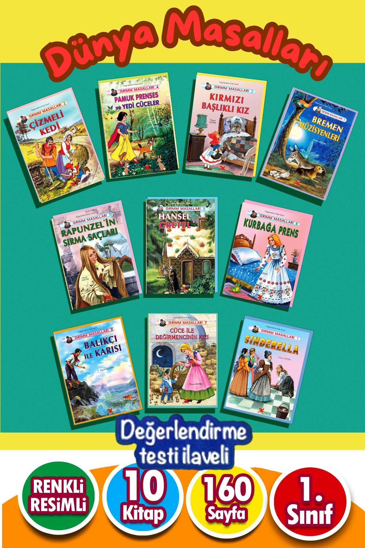 Masal Dünyamız Okumayı Sevdiren 10 Kitap Grimm Masalları Değerlendirme Testi