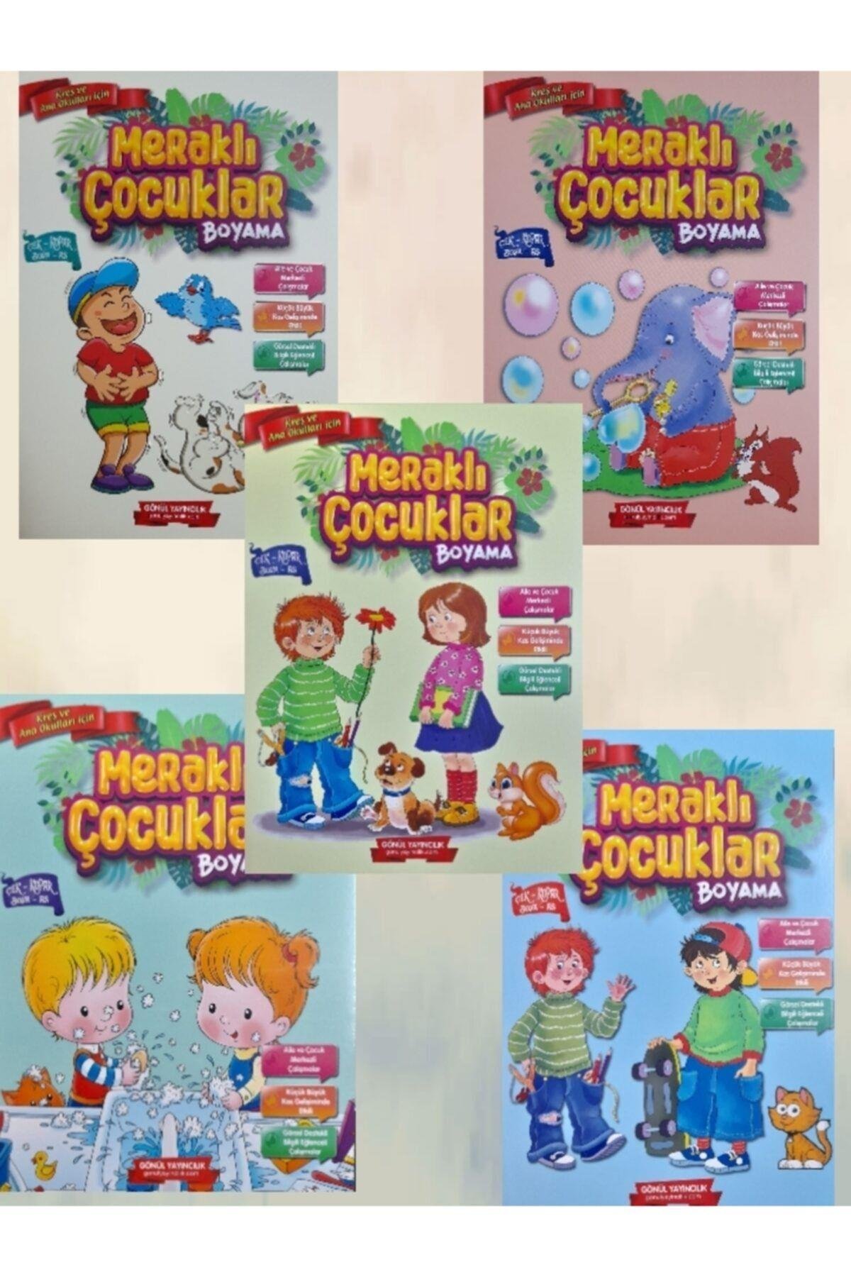 Meraklı Çocuklar Boyama Kitabı Seti (5 Adet)