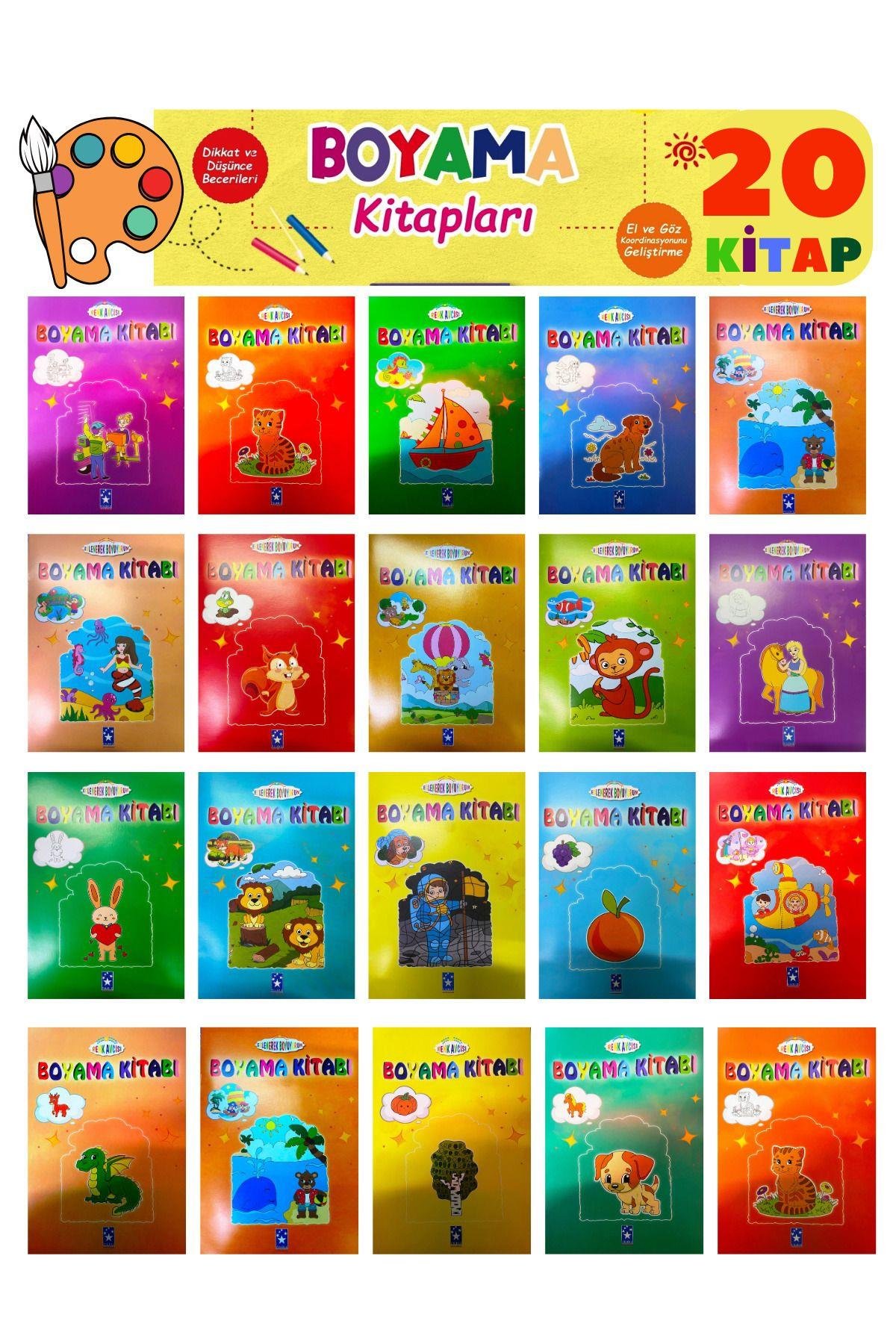 Minikler için Eğlenceli Boyama Kitapları(TAM 20 KİTAP)