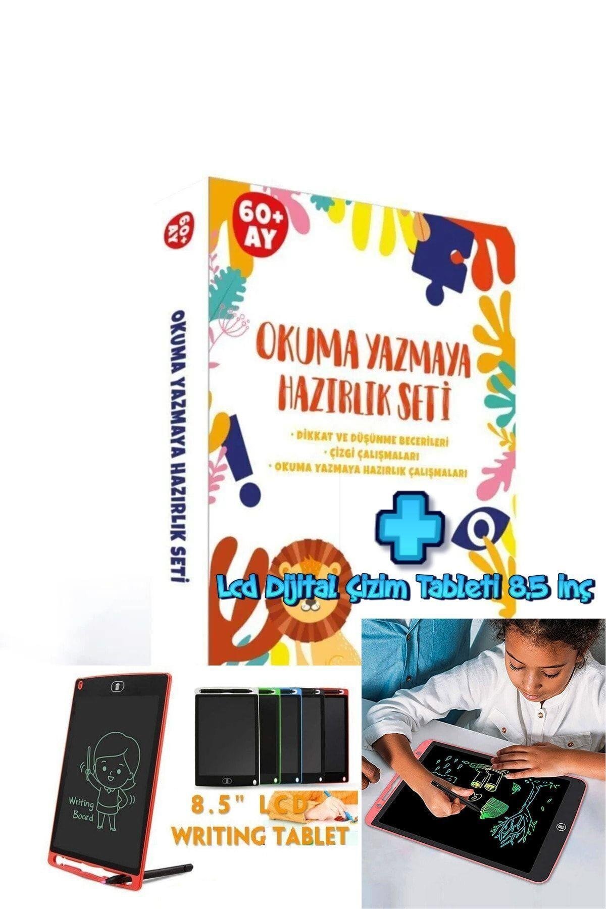 Okul Öncesi Okuma Yazmaya Hazırlık Seti 4-5-6 Yaş (1.SINIFA HAZIRLIK) Lcd Çizim Tableti Hediyeli