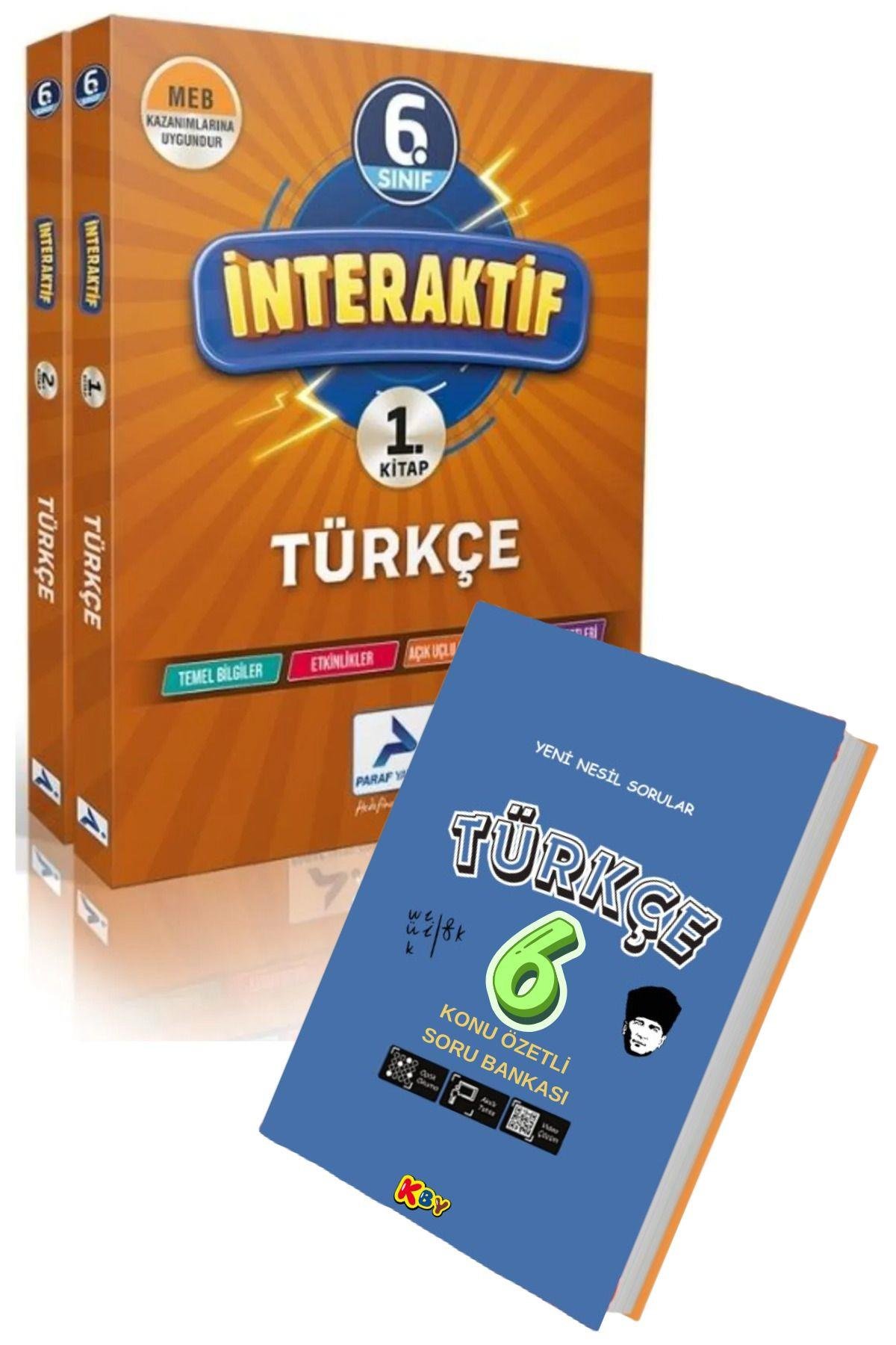 Paraf 6. Sınıf Interaktif Türkçe Soru Kütüphanesi Artı Türkçe Konu Özetli Soru Bankası