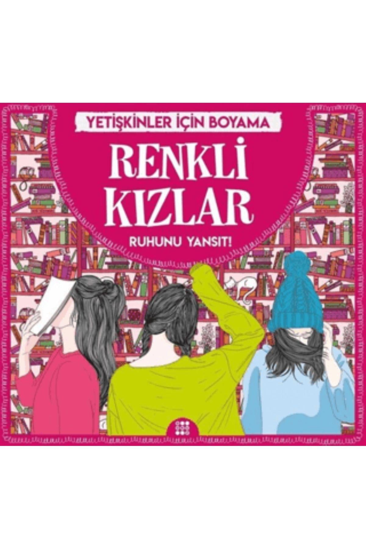 Yetişkinler İçin Renkli Boyama Seti (3 Kitap) Renkli Kızlar, Renkli Evler, Renkli Objeler