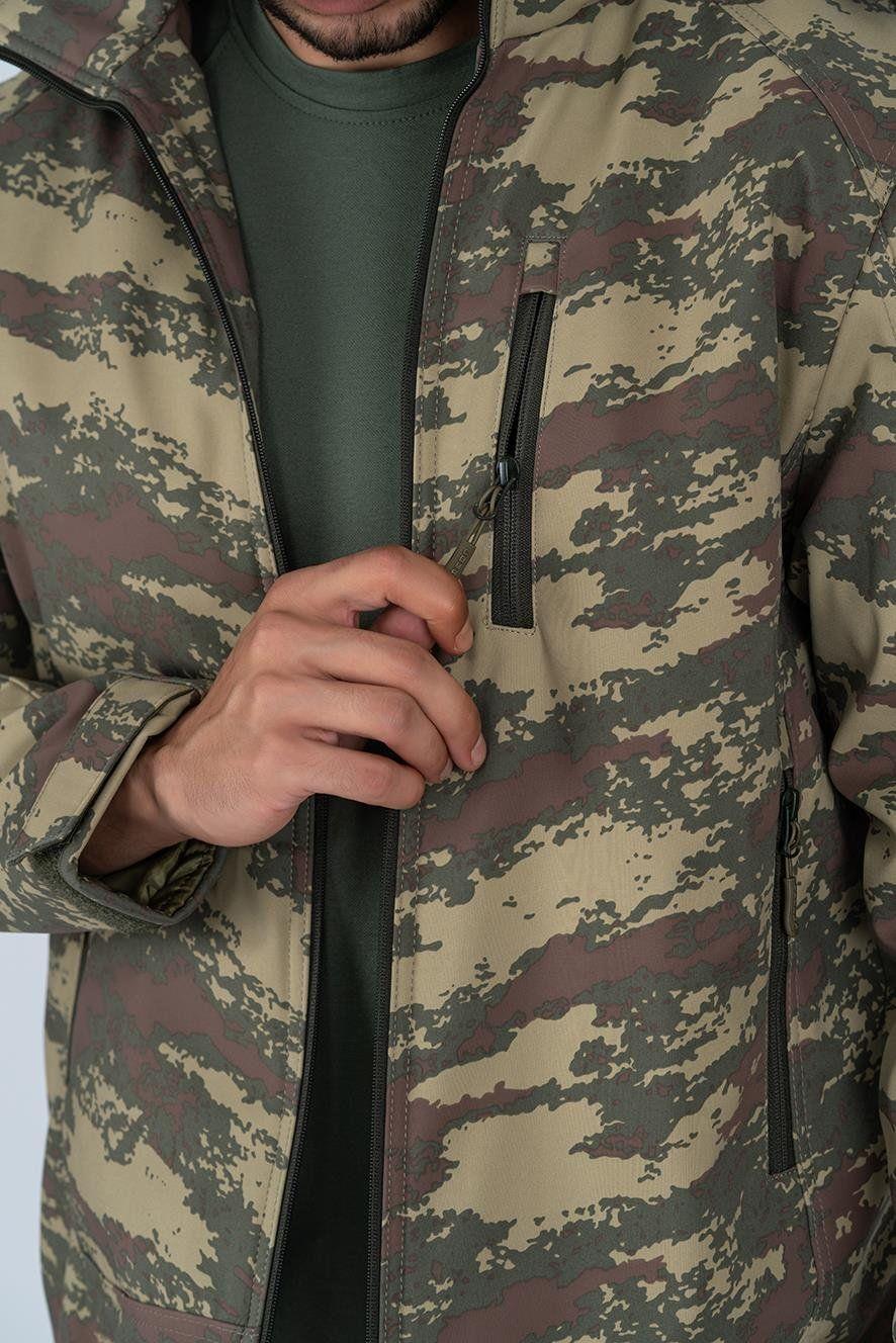 Combat Tactical Outdoor Kamuflaj Mont Su Rüzgar Geçirmez Erkek Softtjell Mont - 305