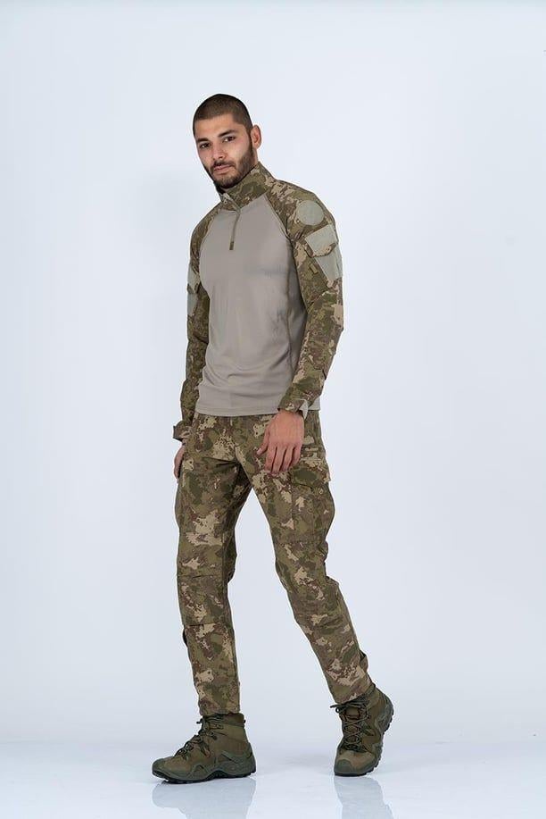 Combat Tactical Outdoor Taktik Tişört Operasyon Tişörtü Uzun Kol T-Shirt (Piyade Bej) - 401