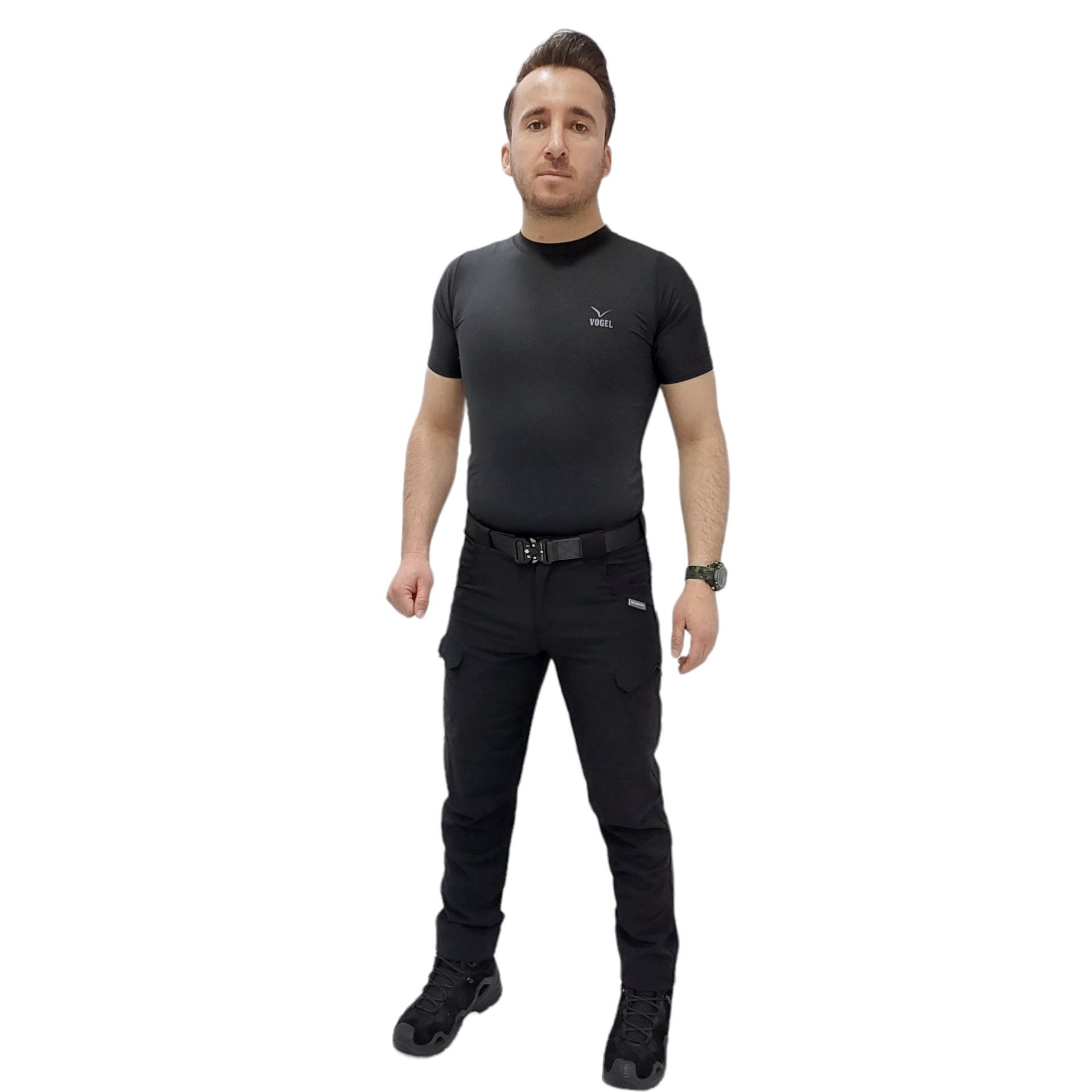 Trikink likralı  pantolon kargo outodor SİYAH