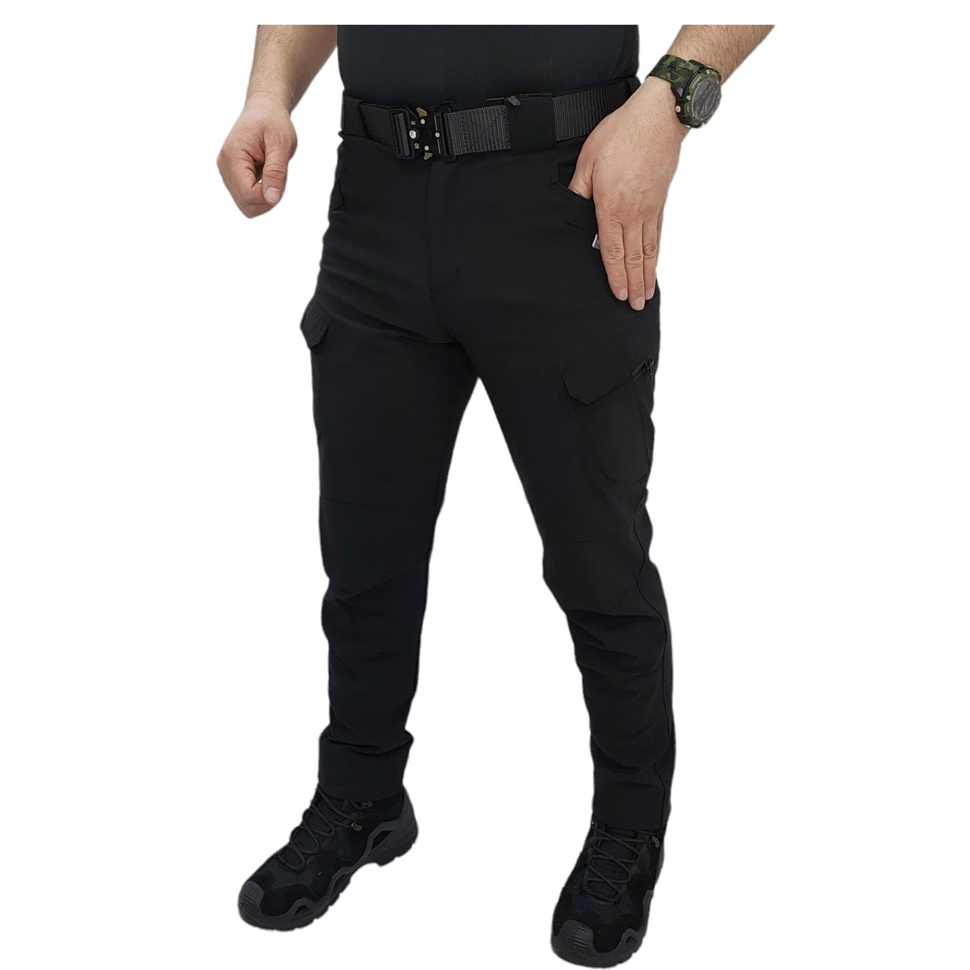 Trikink likralı  pantolon kargo outodor SİYAH