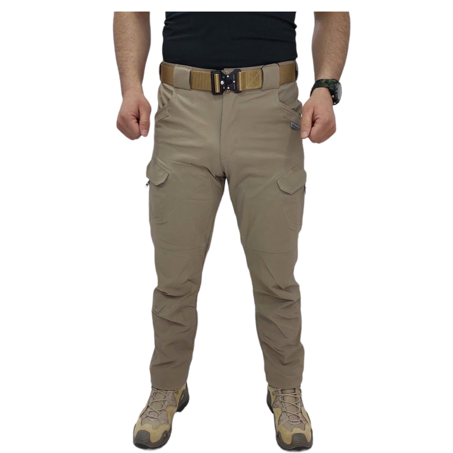 Trikink likralı  pantolon kargo outodor BEJ