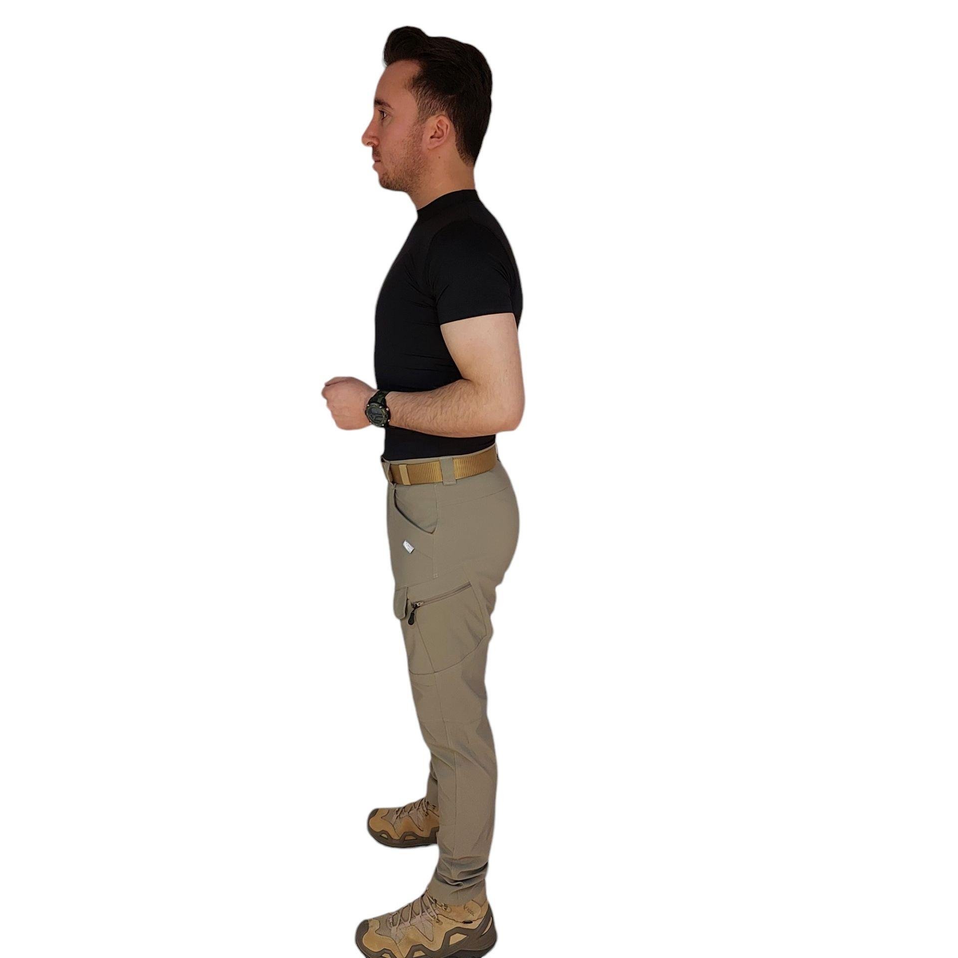 Trikink likralı SU İTİCİ pantolon kargo outodor BEJ LİKRALI PANTOLON