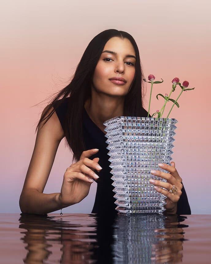 Eye Vase 300 Rectangular Clear Kristal Vazo