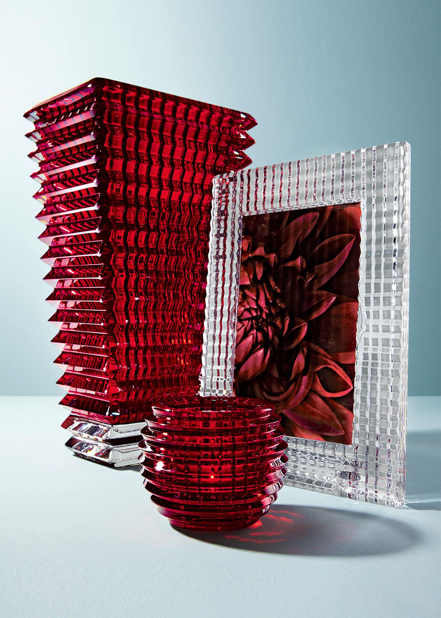 Eye Vase 300 Rectangular Red Kristal Vazo