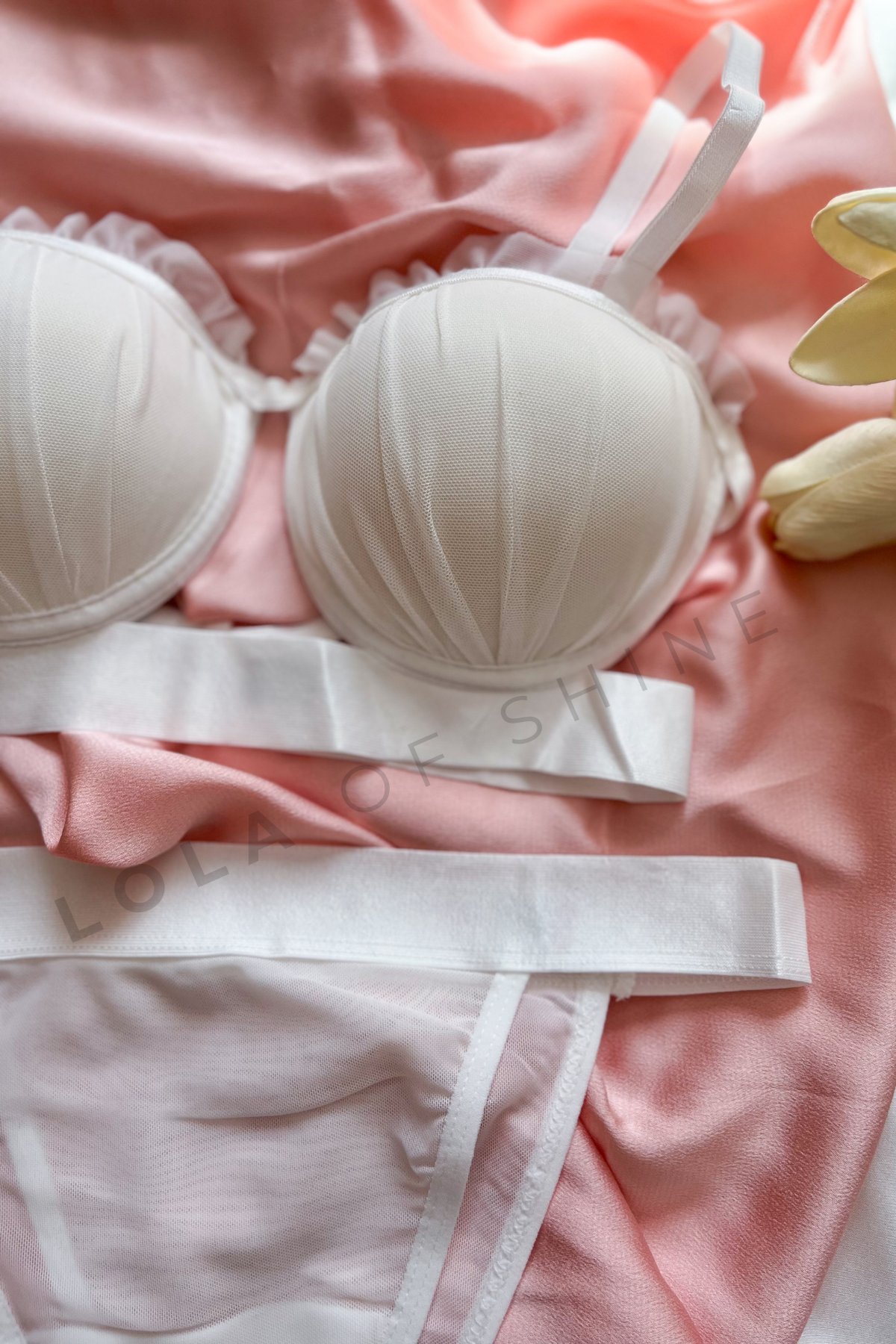 Grace O'Malley Koleksiyonu Beyaz Dantel Detaylı Bralet ve Külot Seti 