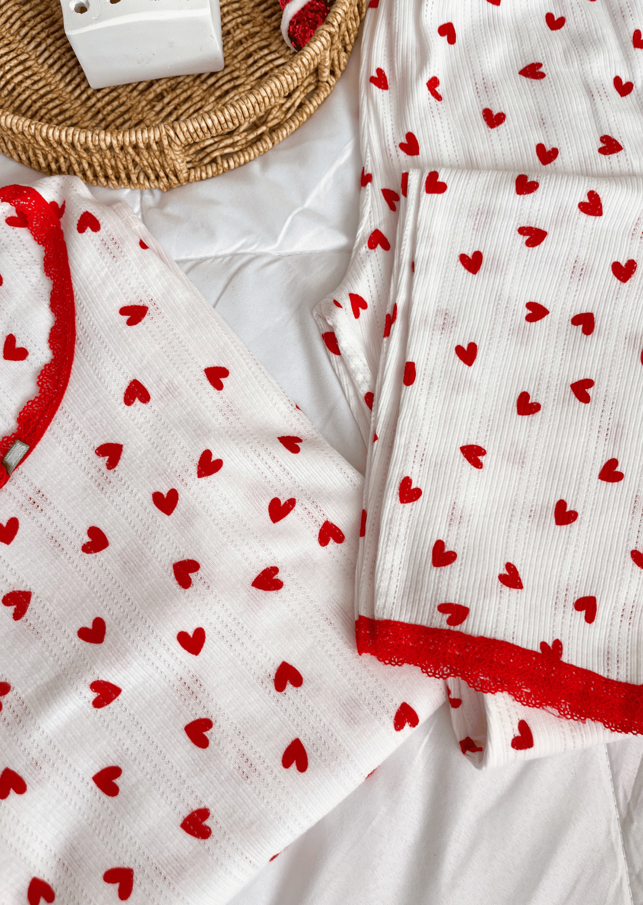 Lavina %100 Pamuklu Kalp Desenli Pijama Takımı