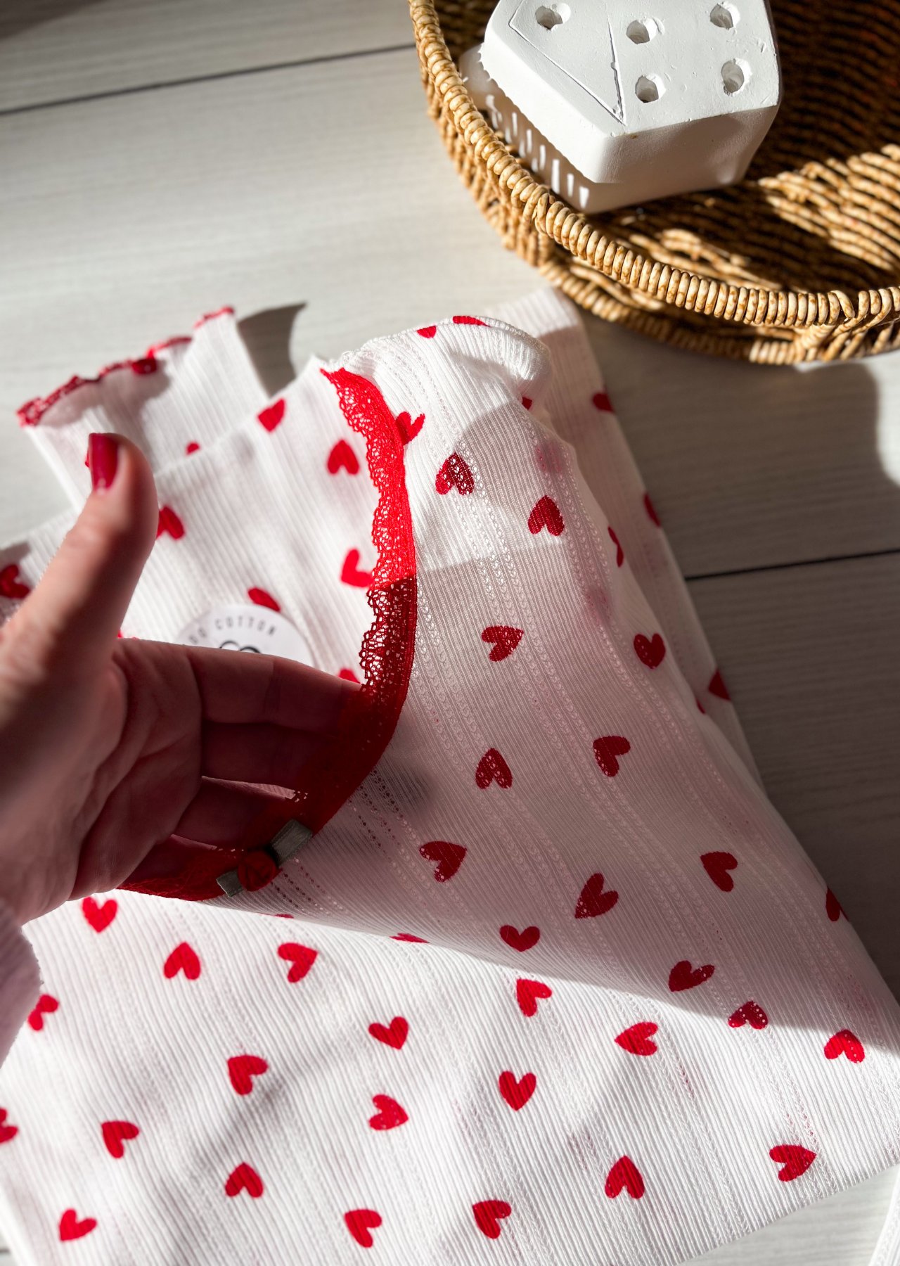 Lavina %100 Pamuklu Kalp Desenli Pijama Takımı