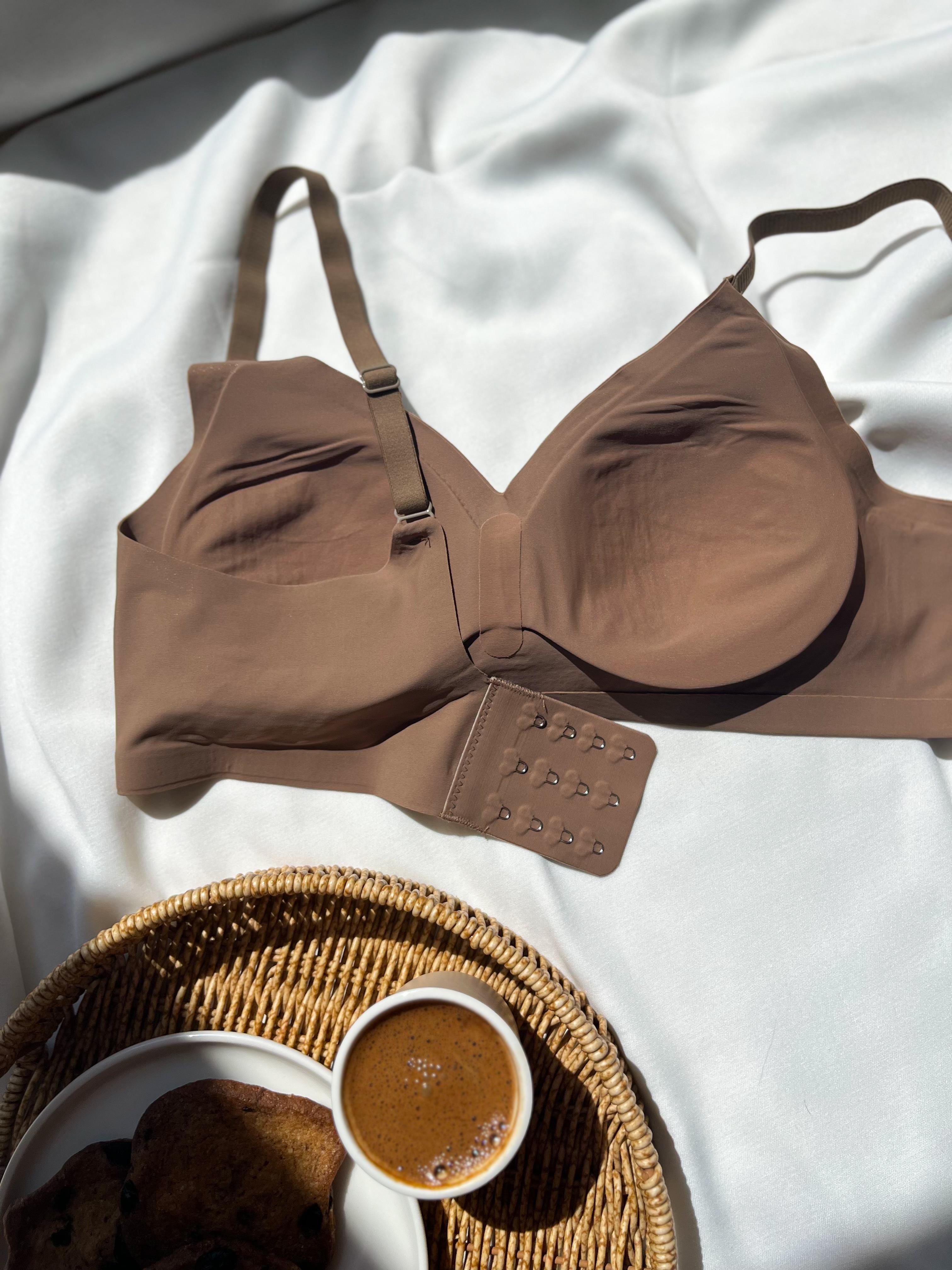Lola Mocha Lazer Kesim Sütyen — kahverengi sabit pedli, lazer kesim, çıkarılabilir askılı sütyen