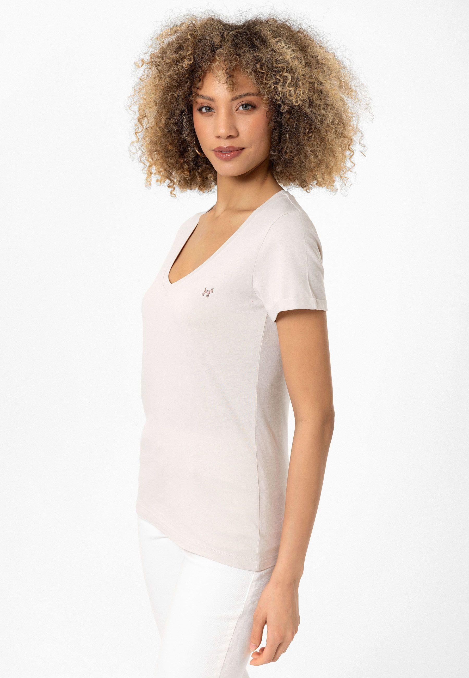 Christina Kadın Derin V Yaka Slim Fit T-Shirt