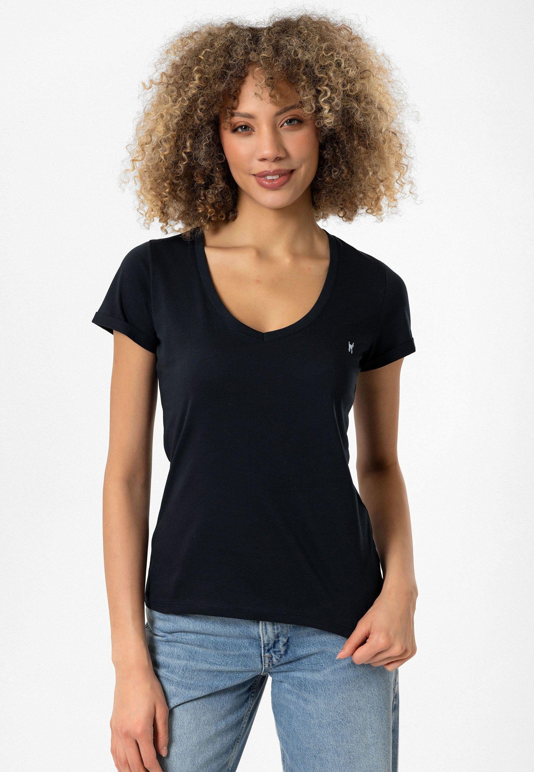 Christina Kadın Derin V Yaka Slim Fit T-Shirt