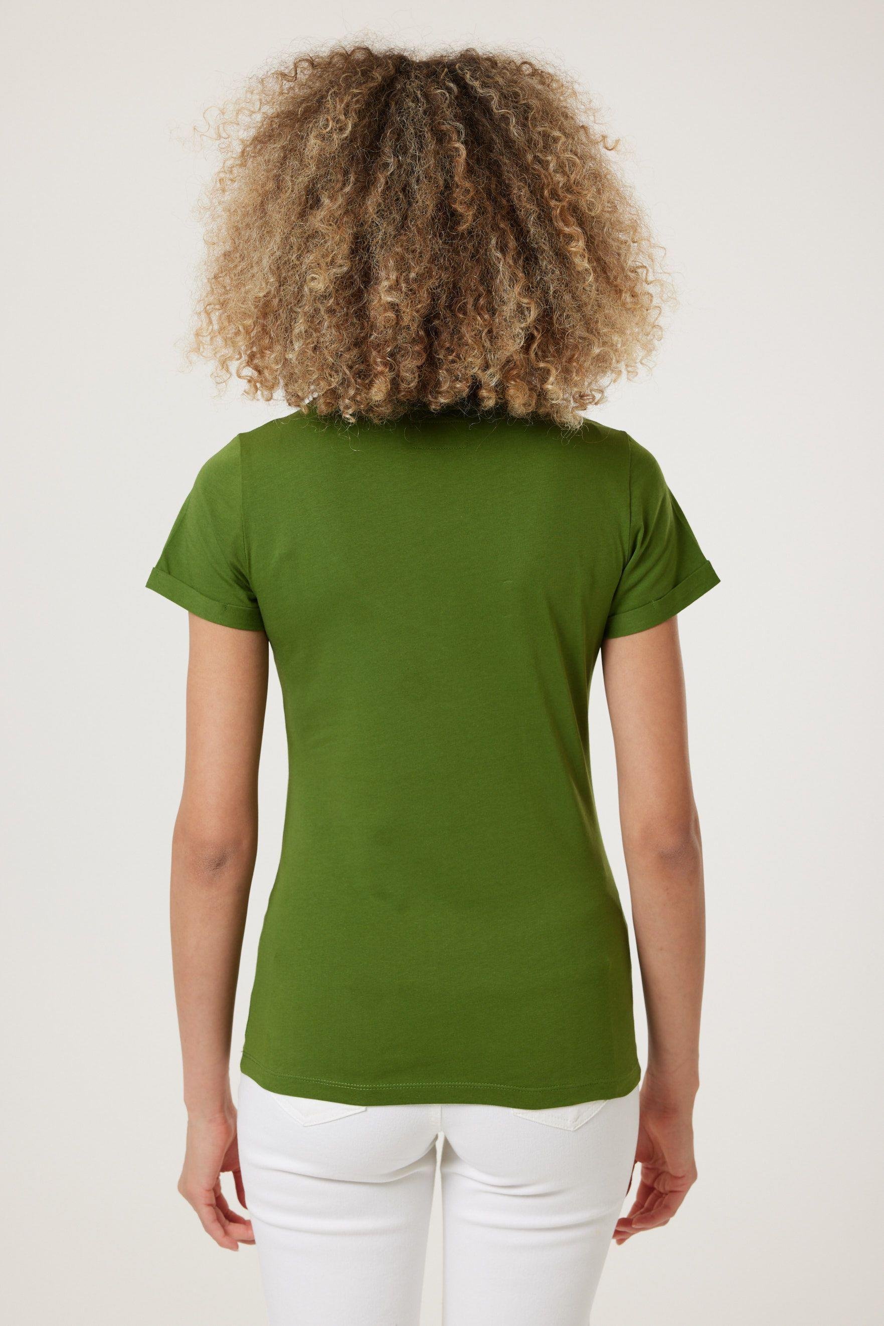 Christina Kadın Derin V Yaka Slim Fit T-Shirt