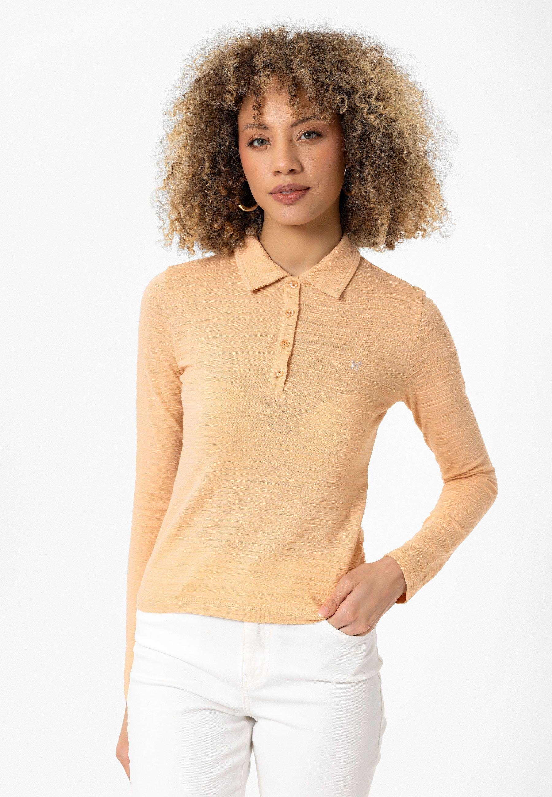 Cinzia Slim Fit Uzun Kollu Polo Yaka Kadın T-Shirt