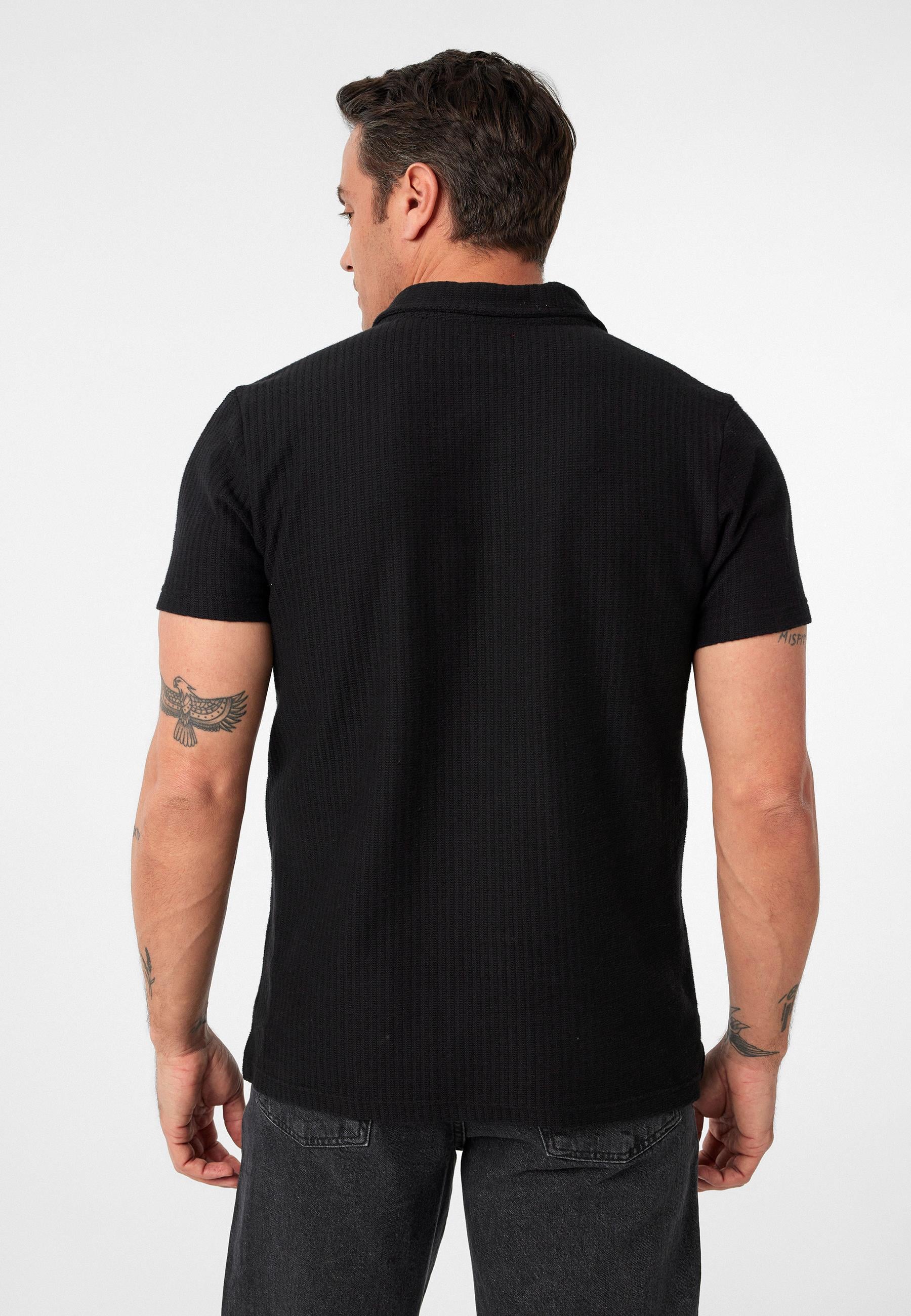 Clarimonds Siyah Regular Fit  Erkek Polo Yaka T-Shirt