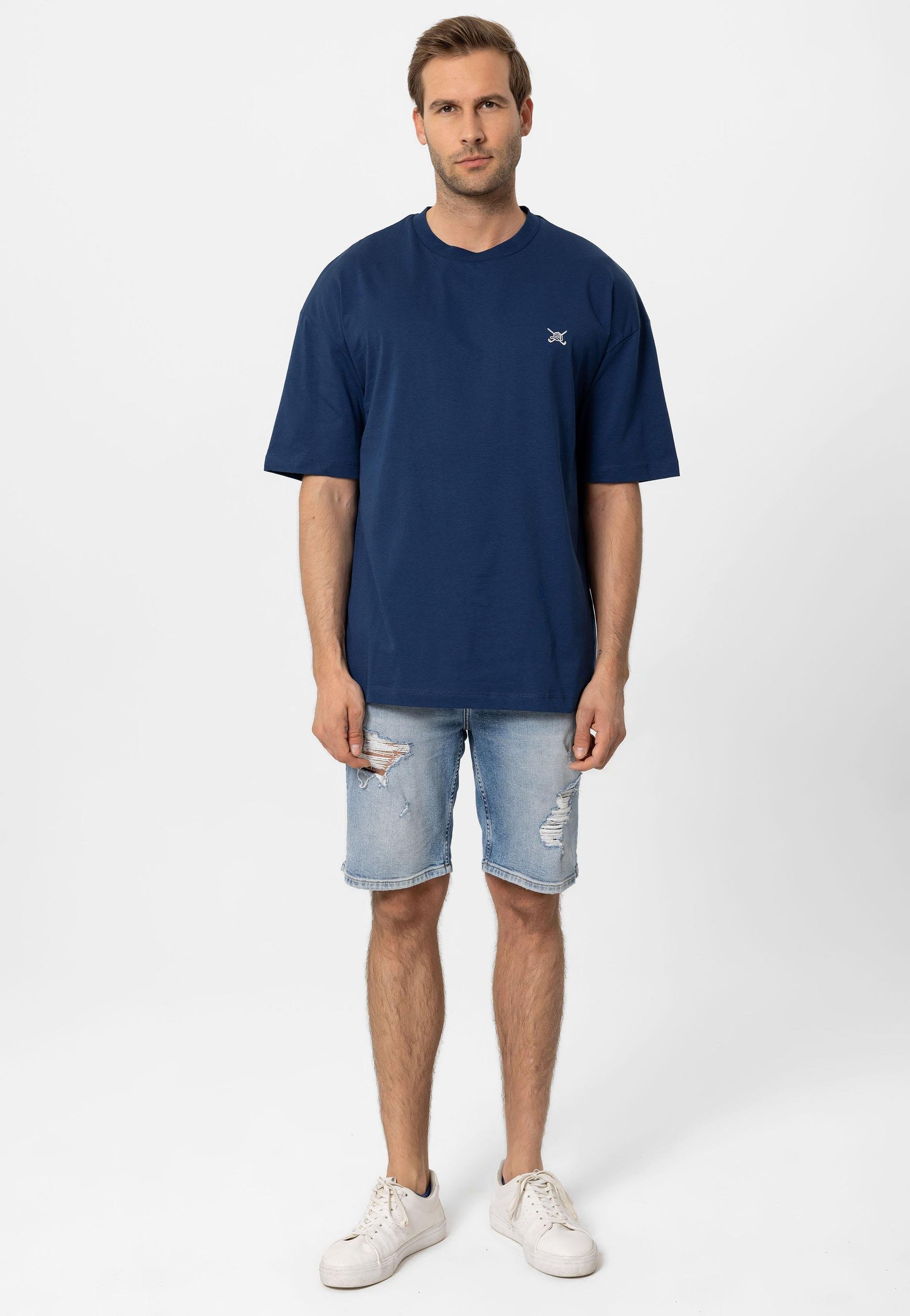 Erkek Oversize Nakışlı T-Shirt