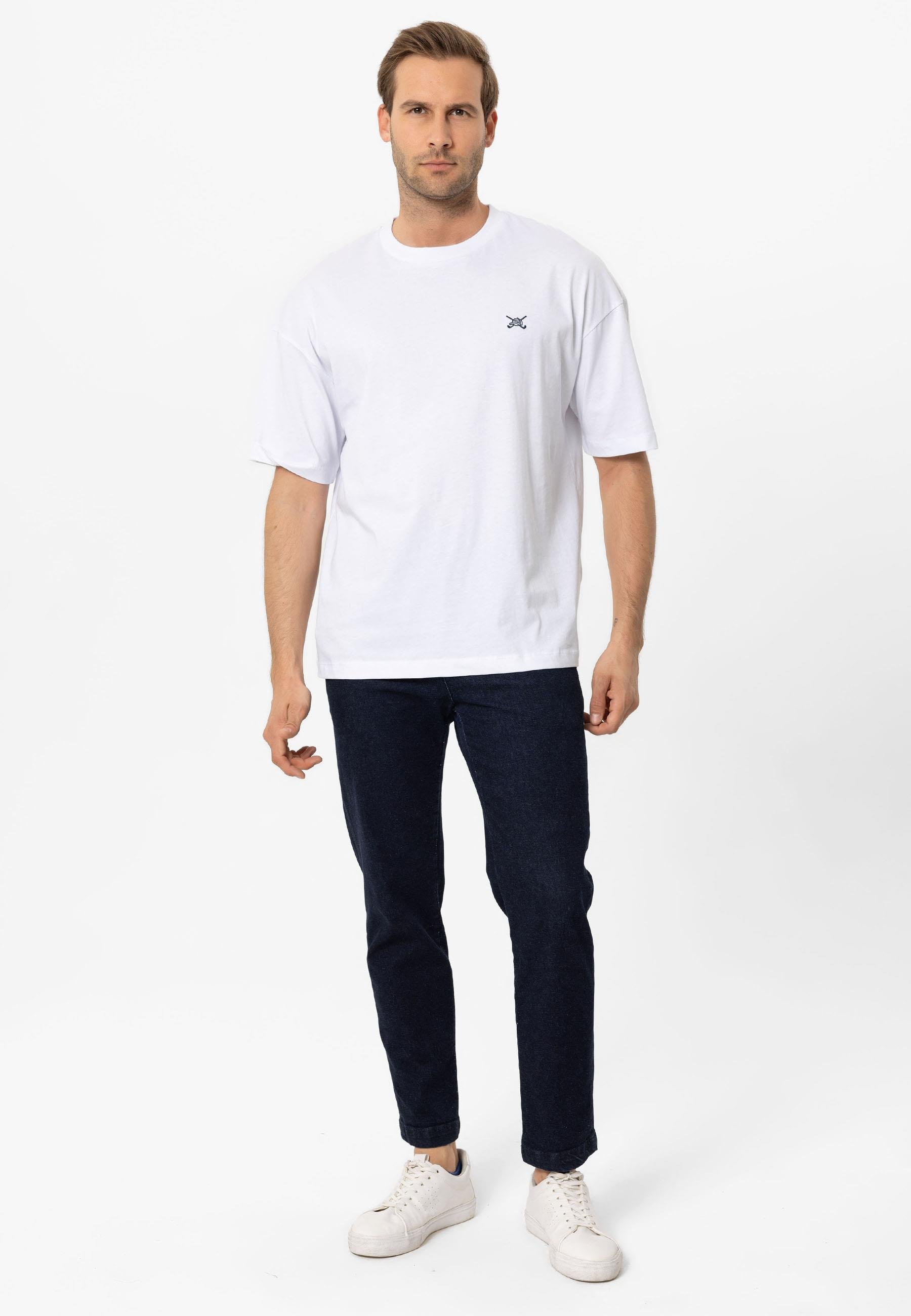 Erkek Oversize Nakışlı T-Shirt