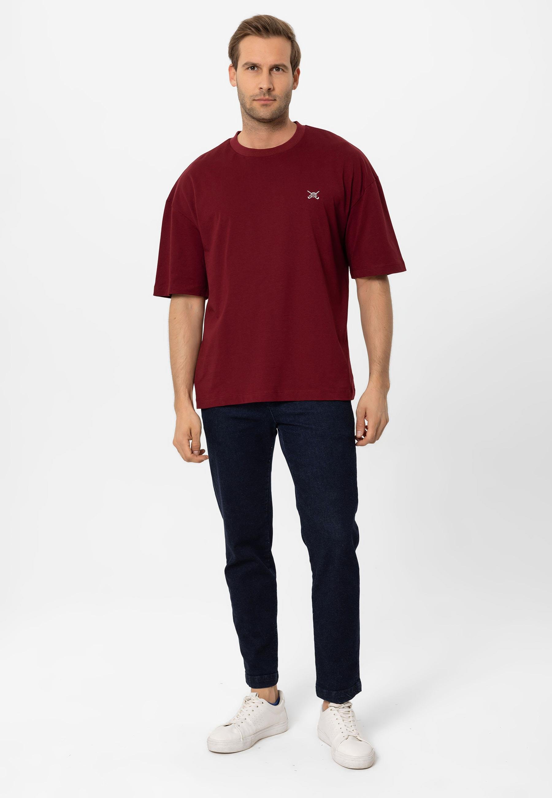 Erkek Oversize Nakışlı T-Shirt