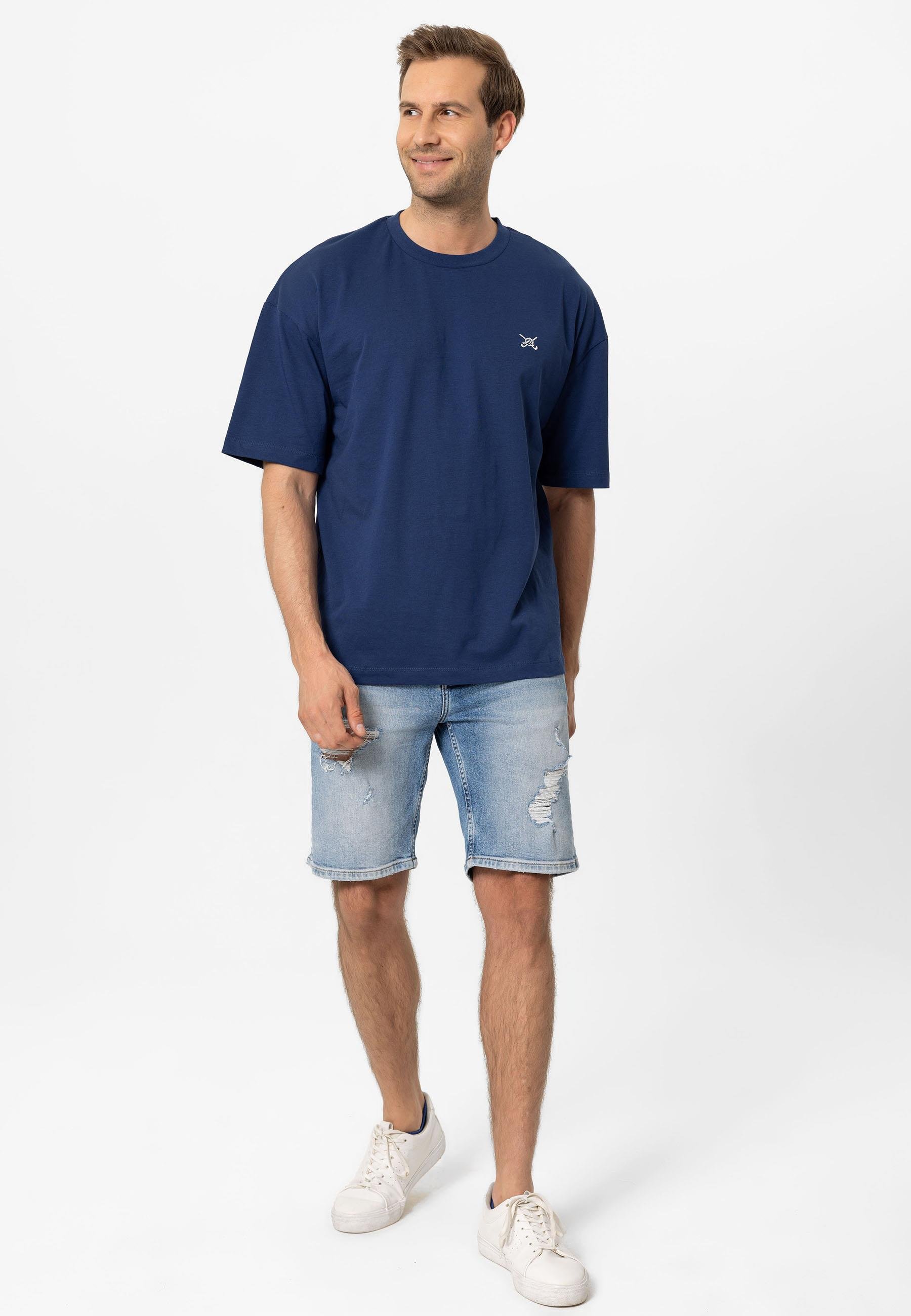 Erkek Oversize Nakışlı T-Shirt