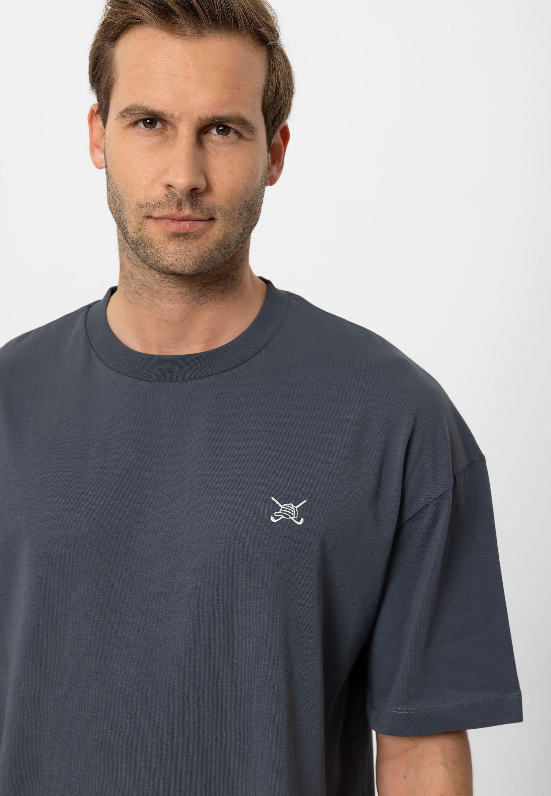 Erkek Oversize Nakışlı T-Shirt