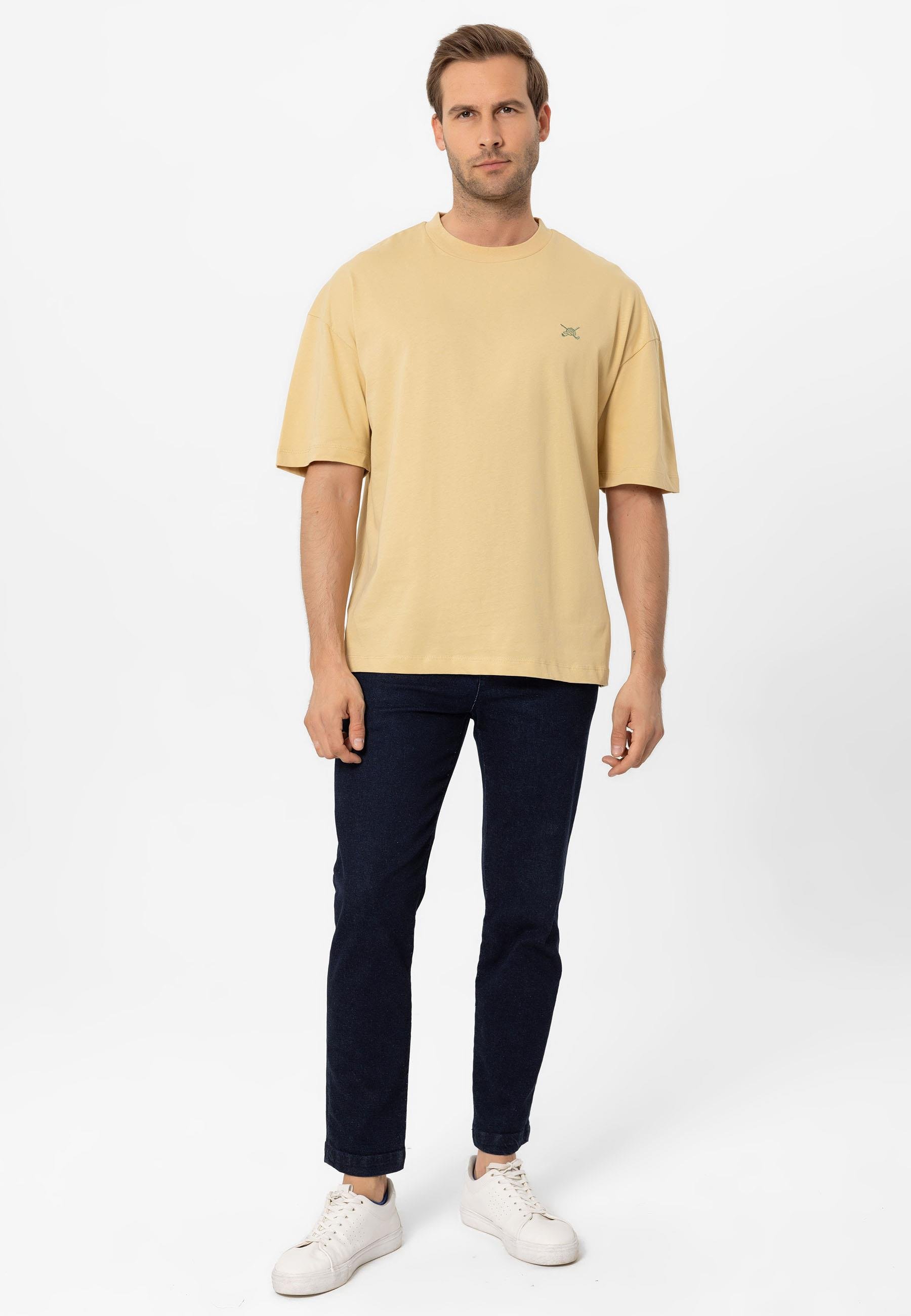 Erkek Oversize Nakışlı T-Shirt