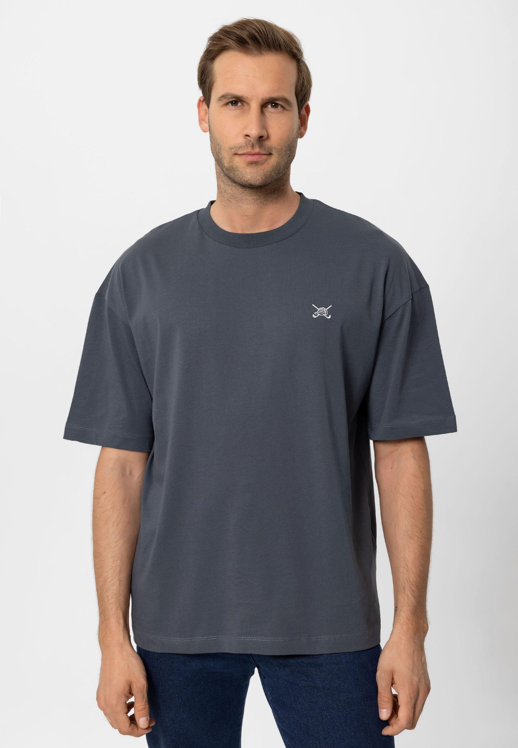 Erkek Oversize Nakışlı T-Shirt
