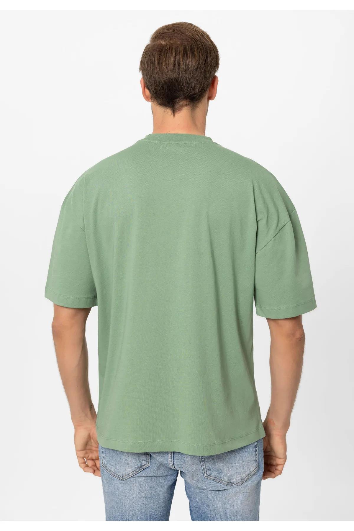 Erkek Oversize Nakışlı T-Shirt