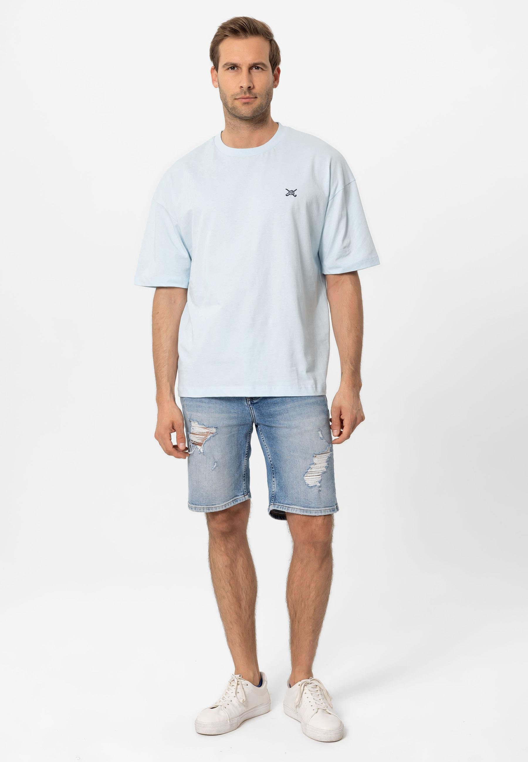 Erkek Oversize Nakışlı T-Shirt