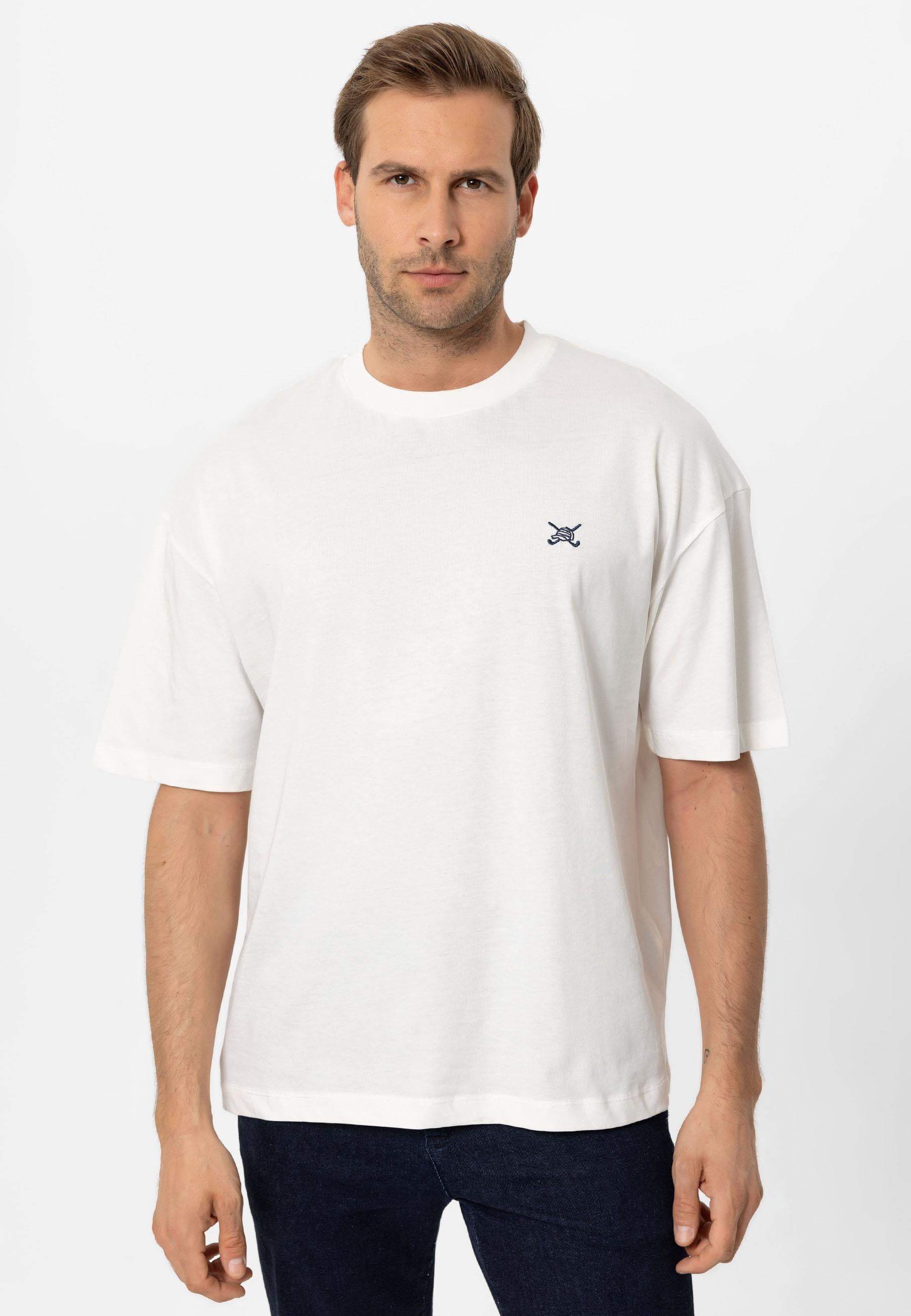 Erkek Oversize Nakışlı T-Shirt