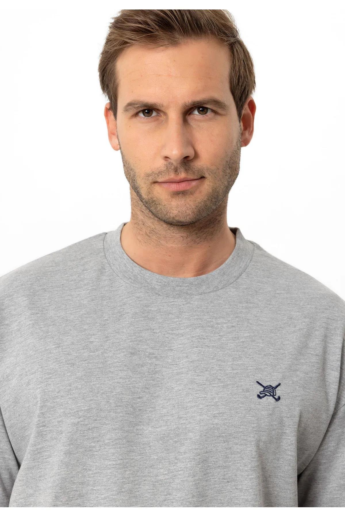 Erkek Oversize Nakışlı T-Shirt