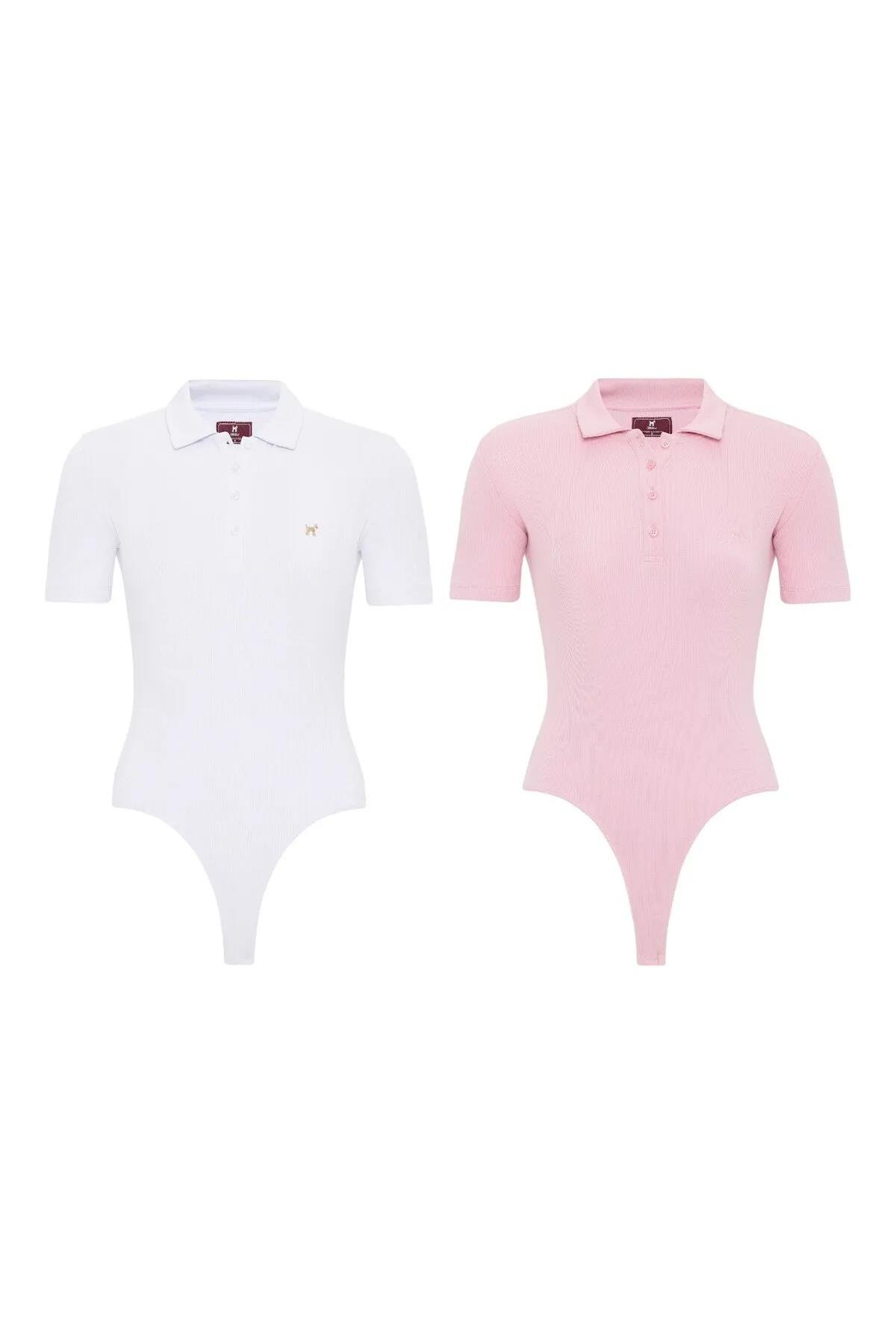 Esperanza Kadın Polo Yaka 2'li Body