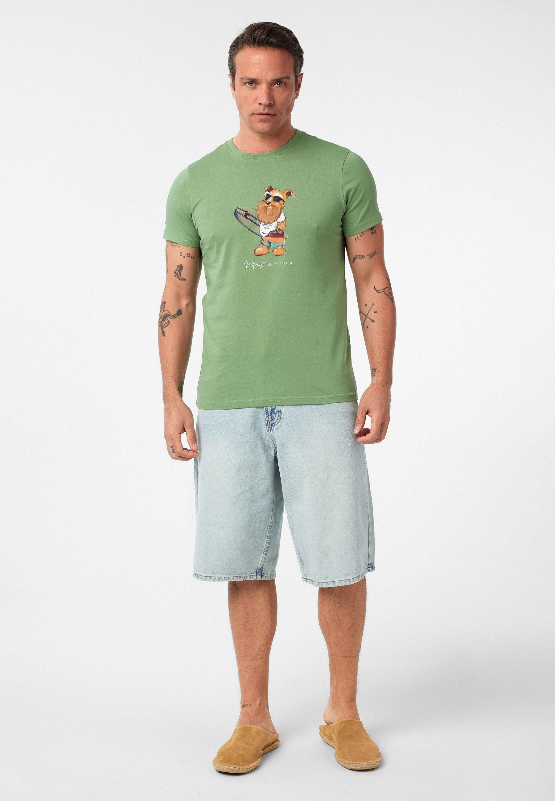Francisco Erkek Regular Fit Köpek Baskılı T-Shirt
