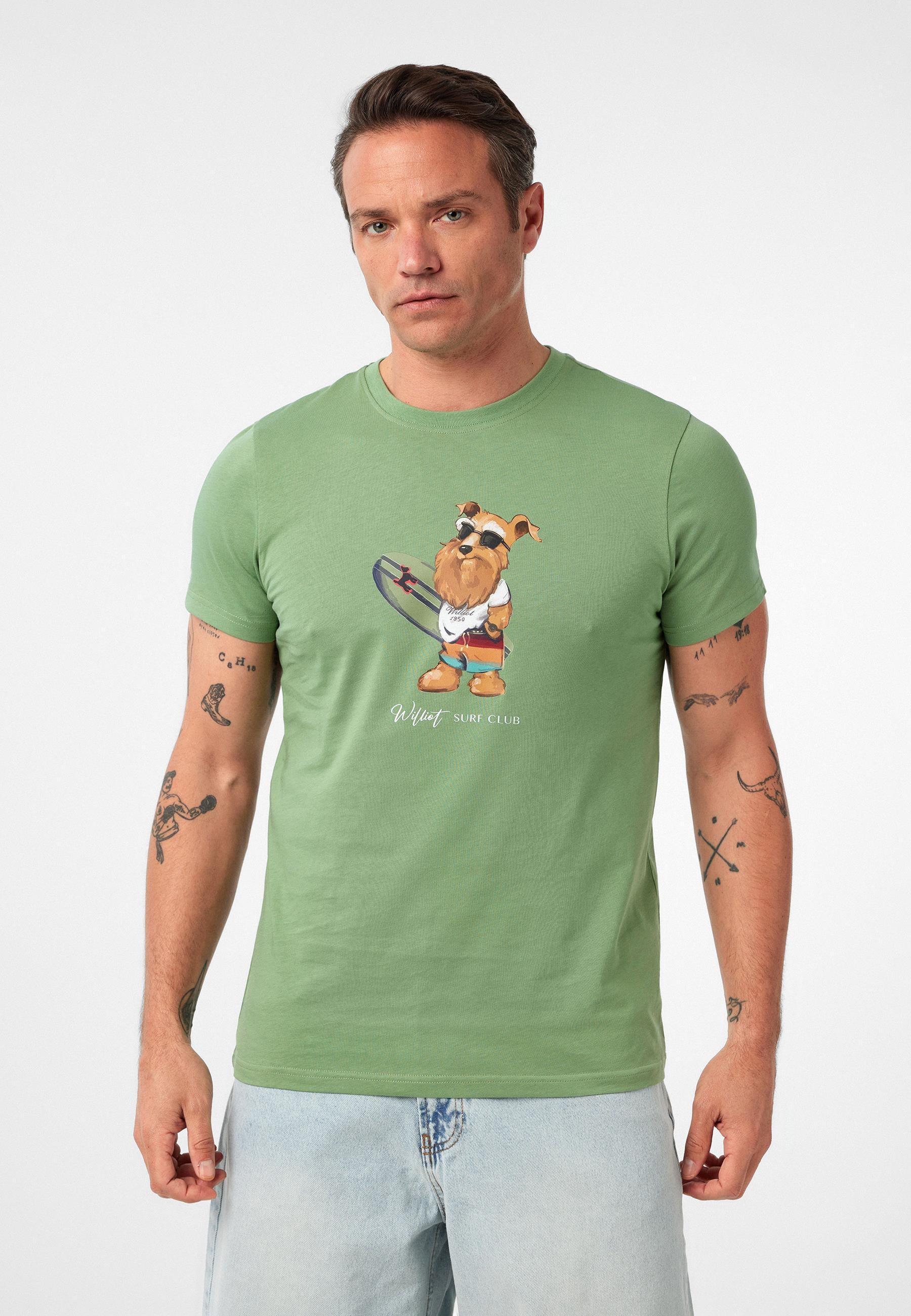 Francisco Erkek Regular Fit Köpek Baskılı T-Shirt