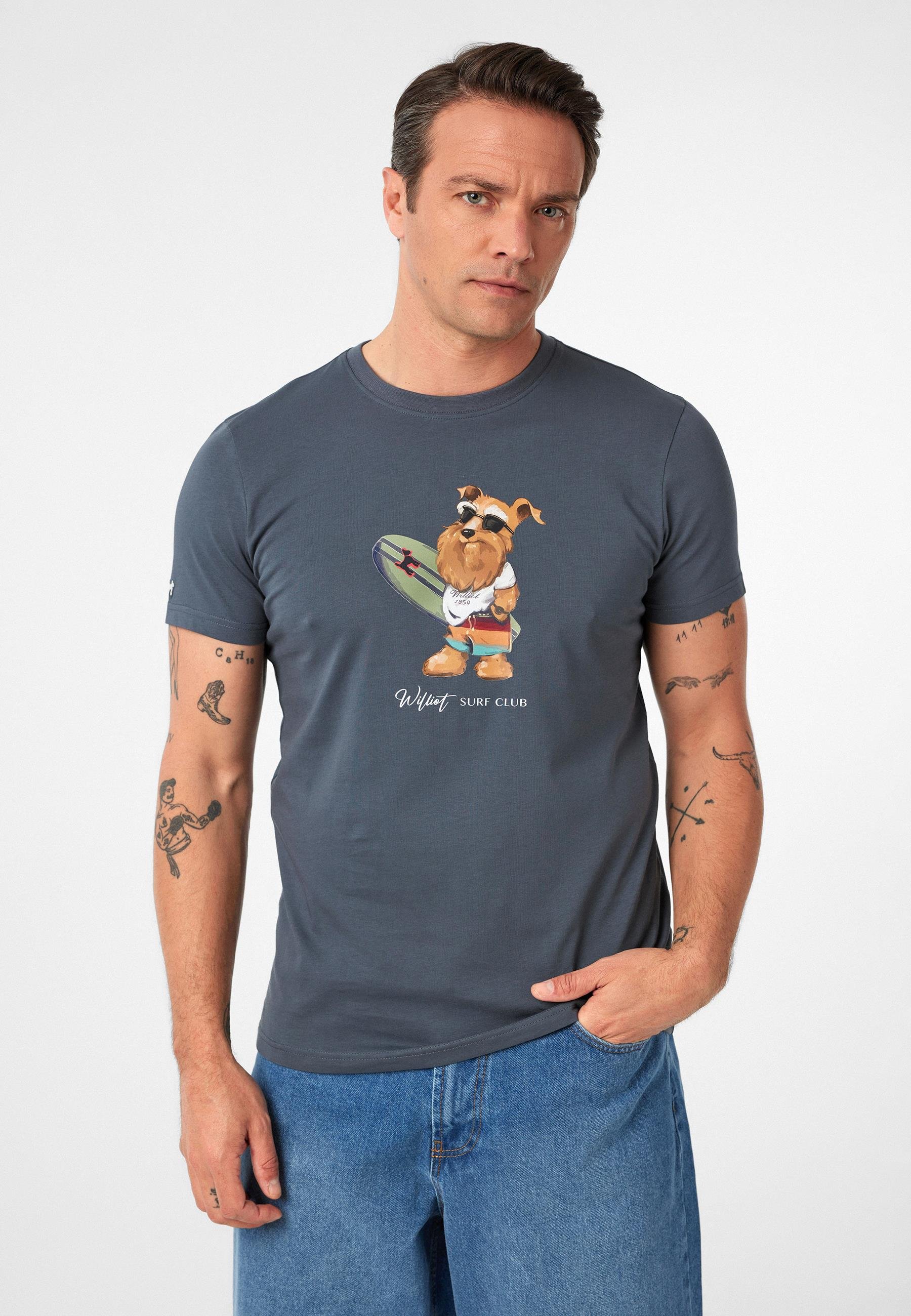 Francisco Erkek Regular Fit Köpek Baskılı T-Shirt