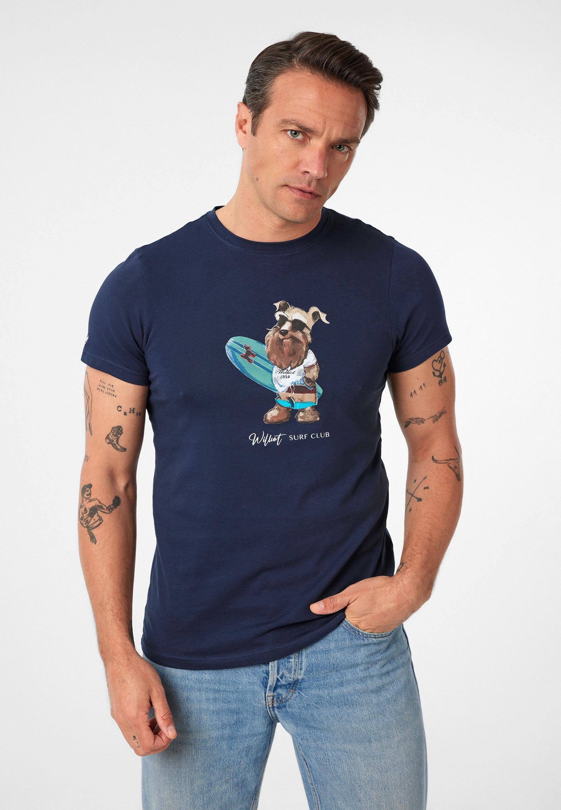 Francisco Erkek Regular Fit Köpek Baskılı T-Shirt