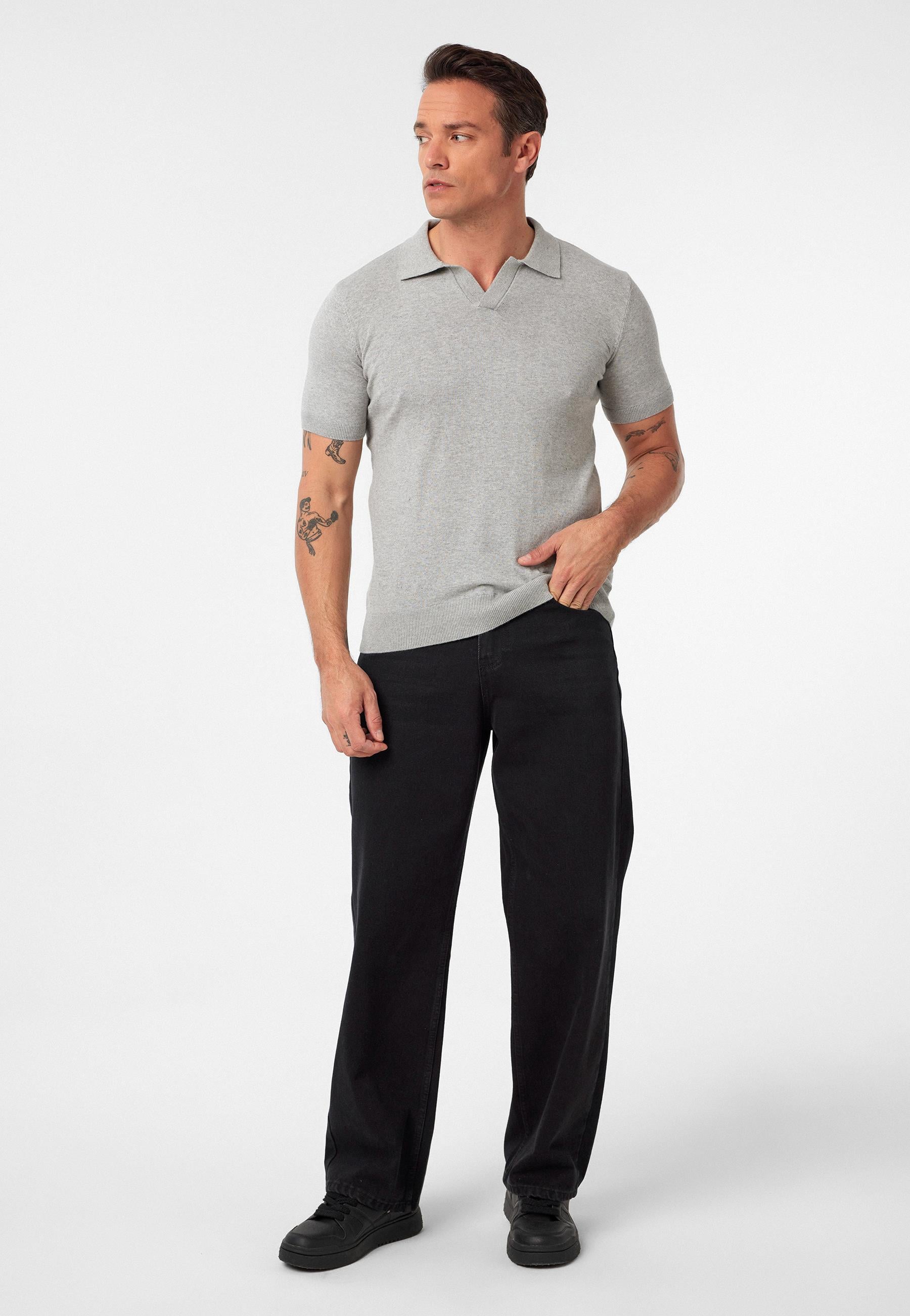 Gerhard Erkek Regular Fit Triko Polo Yaka T-Shirt