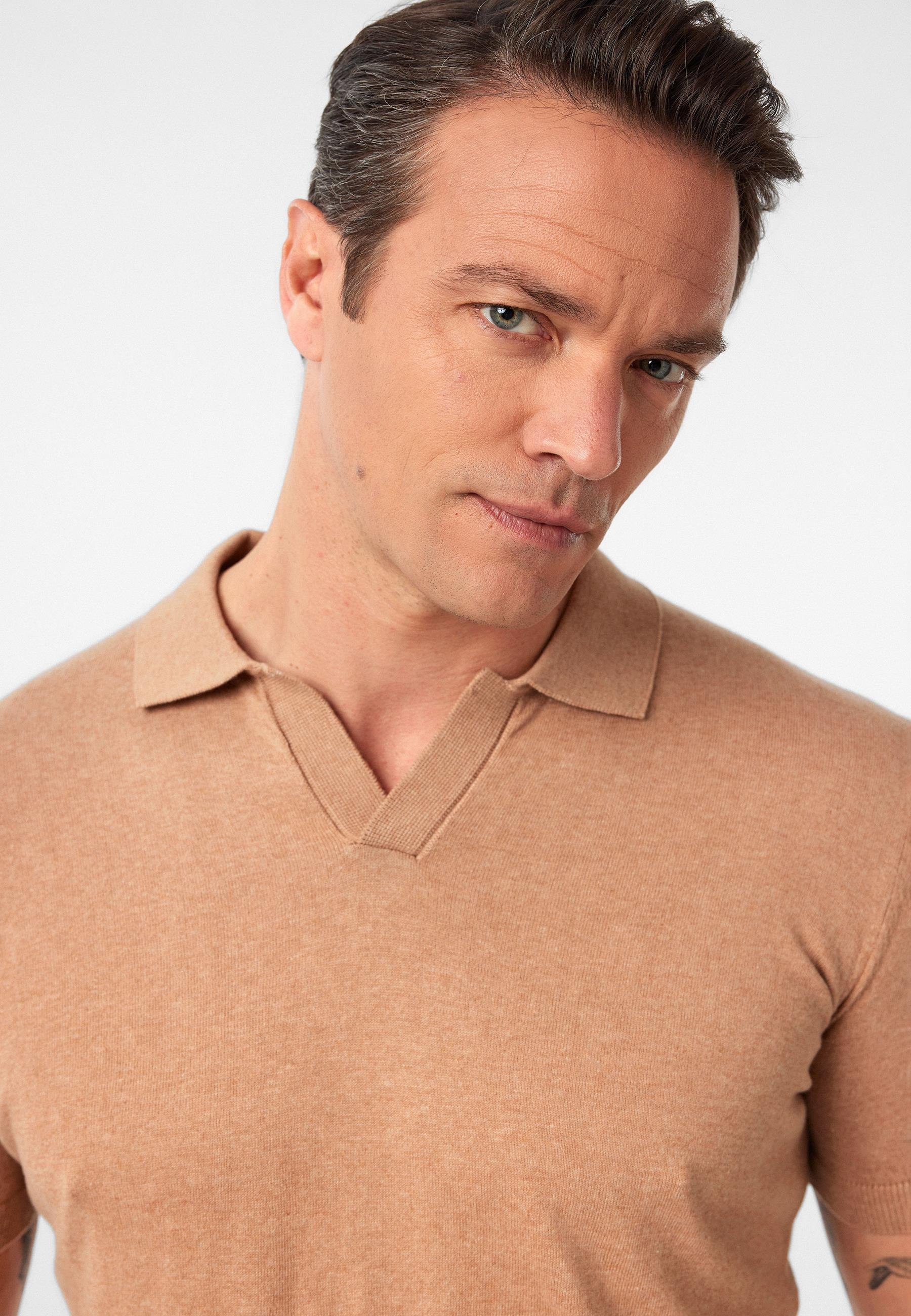 Gerhard Erkek Regular Fit Triko Polo Yaka T-Shirt